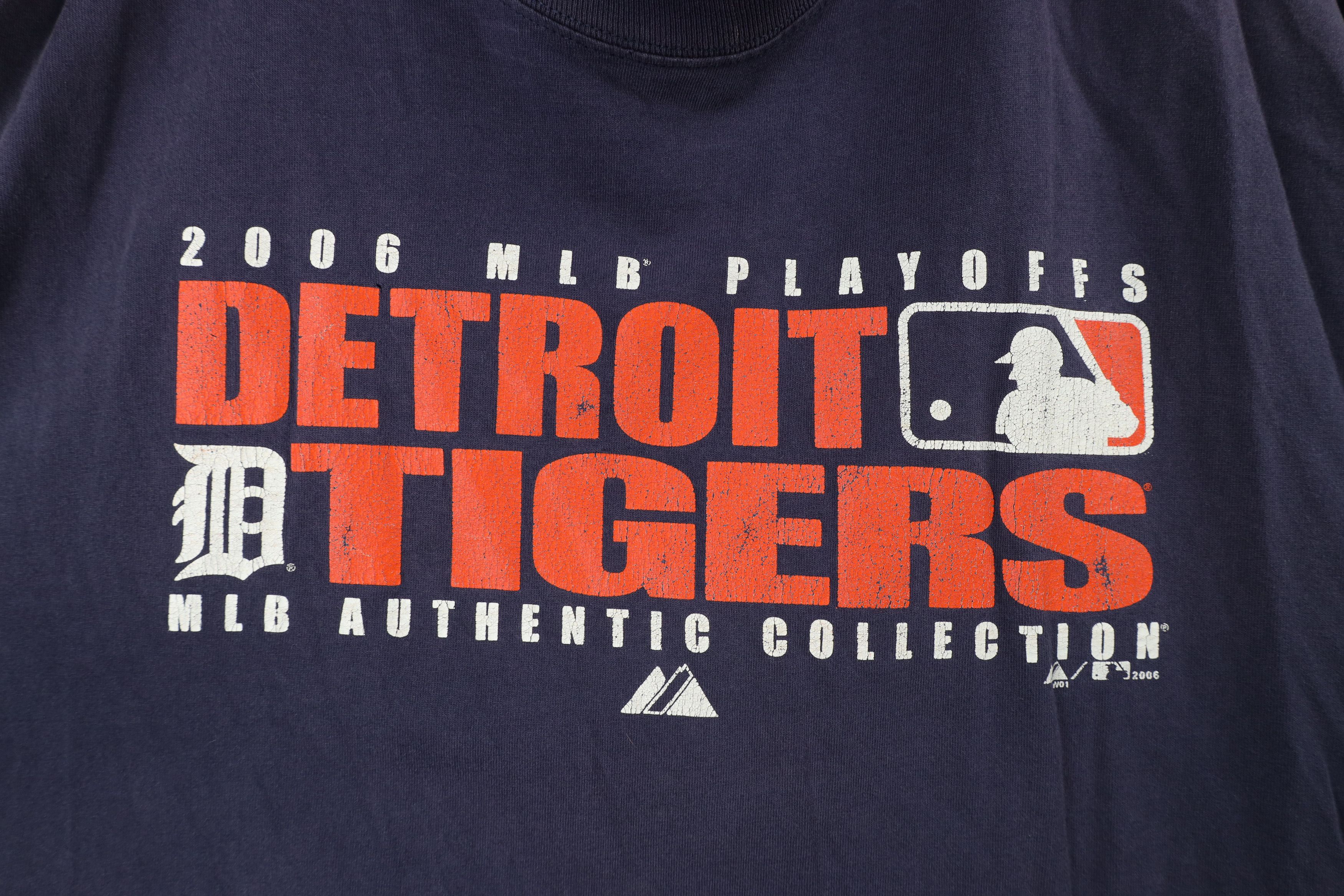 Majestic × Vintage Vintage Majestic Playoffs Detroit Tigers Baseball T-Shirt Size US XXL / EU 58 / 5 - 11 Thumbnail