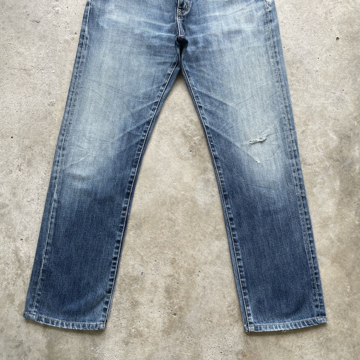 Japanese Brand Vintage Japanese Faded Jeans Denim Pants W33x31 Size US 33 - 4 Thumbnail