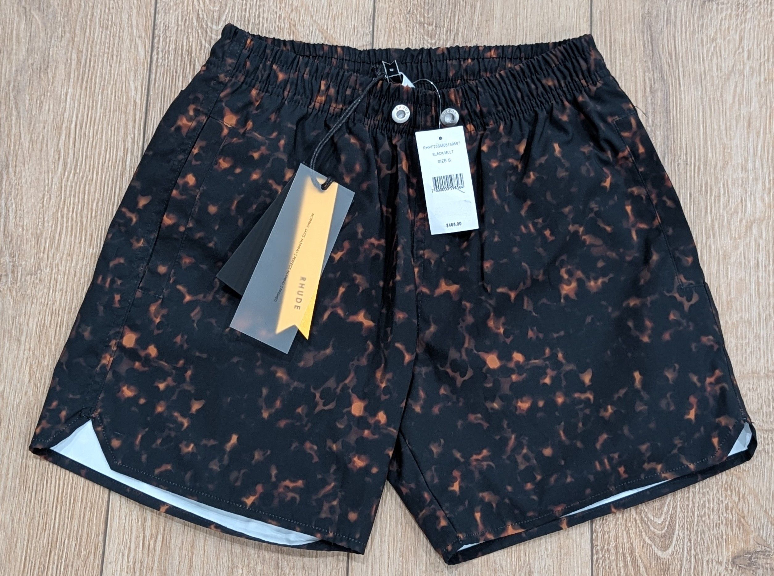 Rhude RHUDE Tortoise Print Swim Shorts Trunks Black XS Size US 28 / EU 44 - 1 Thumbnail