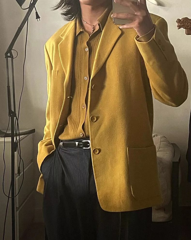 Yohji Yamamoto Yohji Yamamoto Early turmeric wool suit jacket 2506-Nextarr Size US M / EU 48-50 / 2 - 1 Thumbnail
