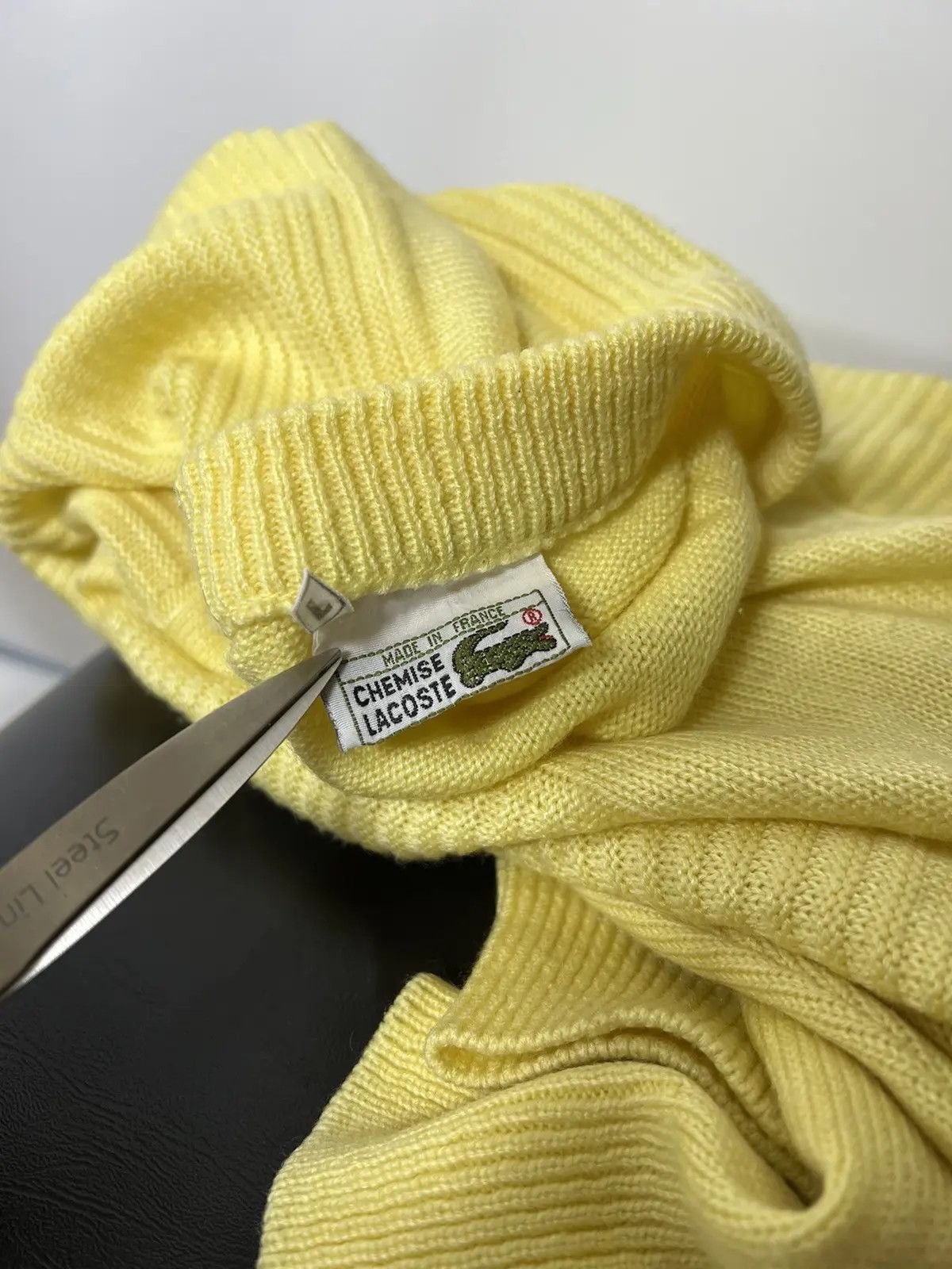 Lacoste × Vintage Vintage Lacoste chemise knit sweater Size US L / EU 52-54 / 3 - 4 Thumbnail