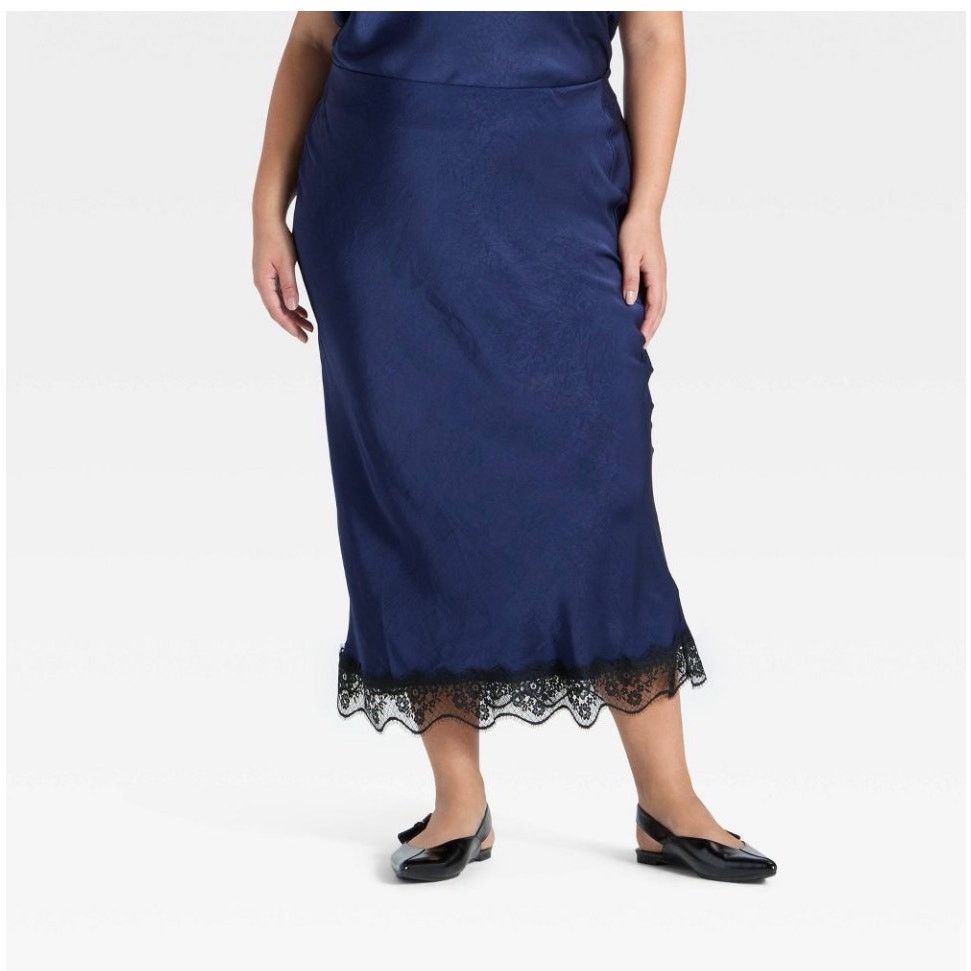 The Unbranded Brand Women's Lace Trim Midi Skirt - A New Day Size XS Size 26" / US 2 / IT 38 - 2 Thumbnail