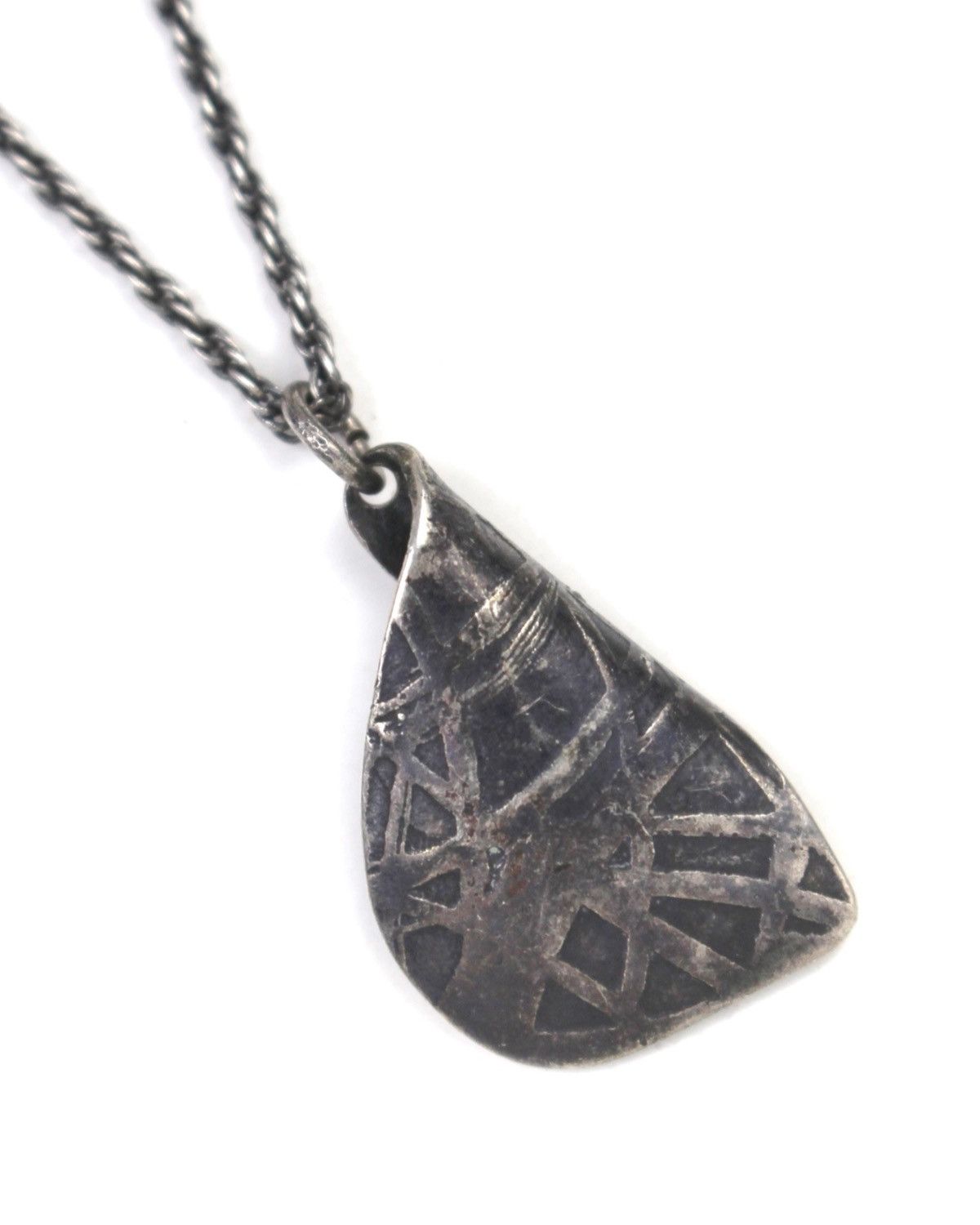 Japanese Brand 2000S JAPANESE HANDCRAFTED SILVER ABSTRACT PENDANT NECKLACE Size ONE SIZE - 4 Thumbnail