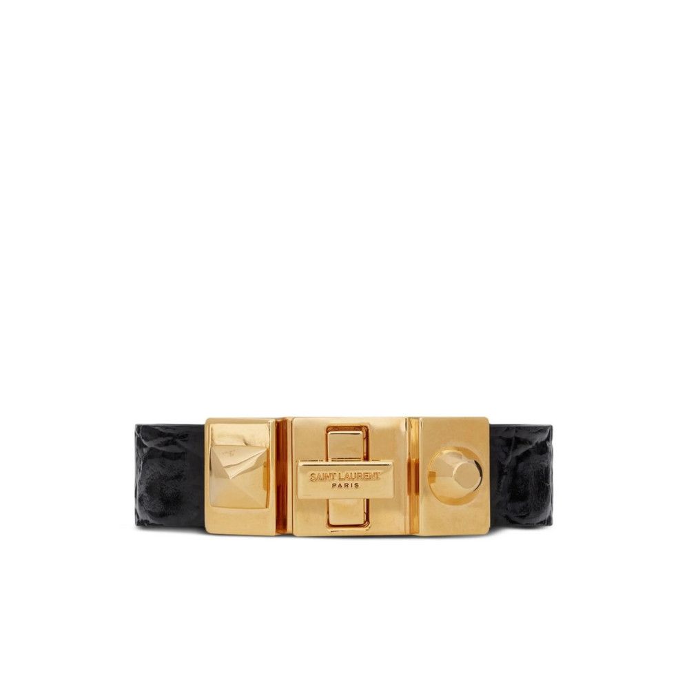 Saint Laurent Paris Saint Laurent BLACK Bracelets Size ONE SIZE - 1 Thumbnail