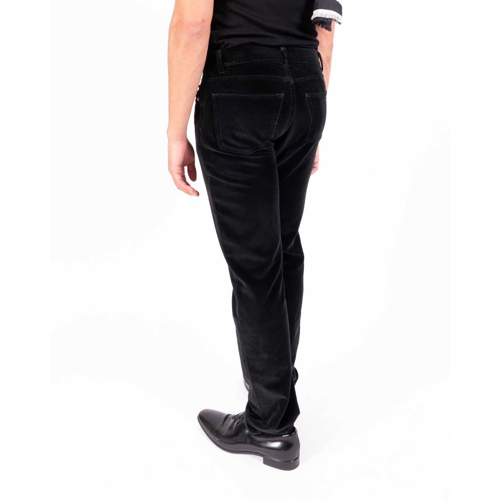 Helmut Lang FW97 Straight-Leg Jeans in Black Velvet Size US 30 / EU 46 - 5 Thumbnail