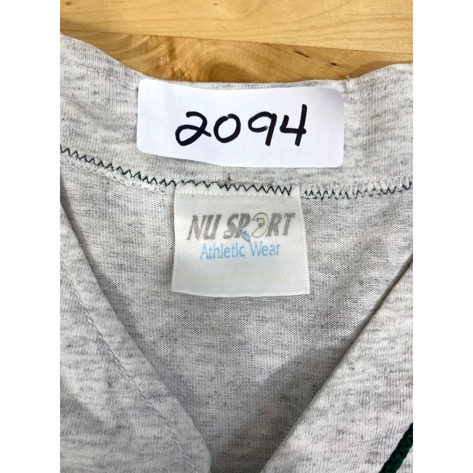 Vintage VINTAGE Nu Sport Athletic Wear Baseball Jersey Single Stitch Size XL Gray 1990s Size US XL / EU 56 / 4 - 6 Thumbnail
