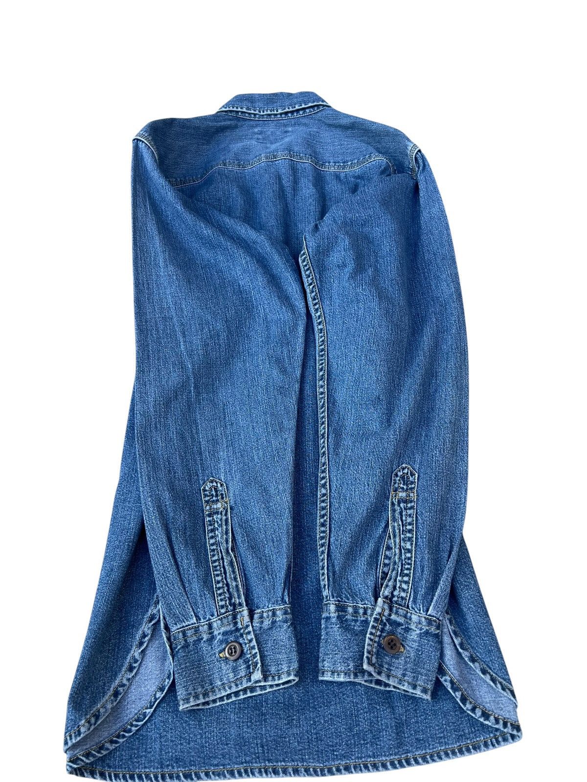 Levi's Vintage 1998 Levi’s Fade Blue Denim Work Shirt Size US M / EU 48-50 / 2 - 15 Thumbnail