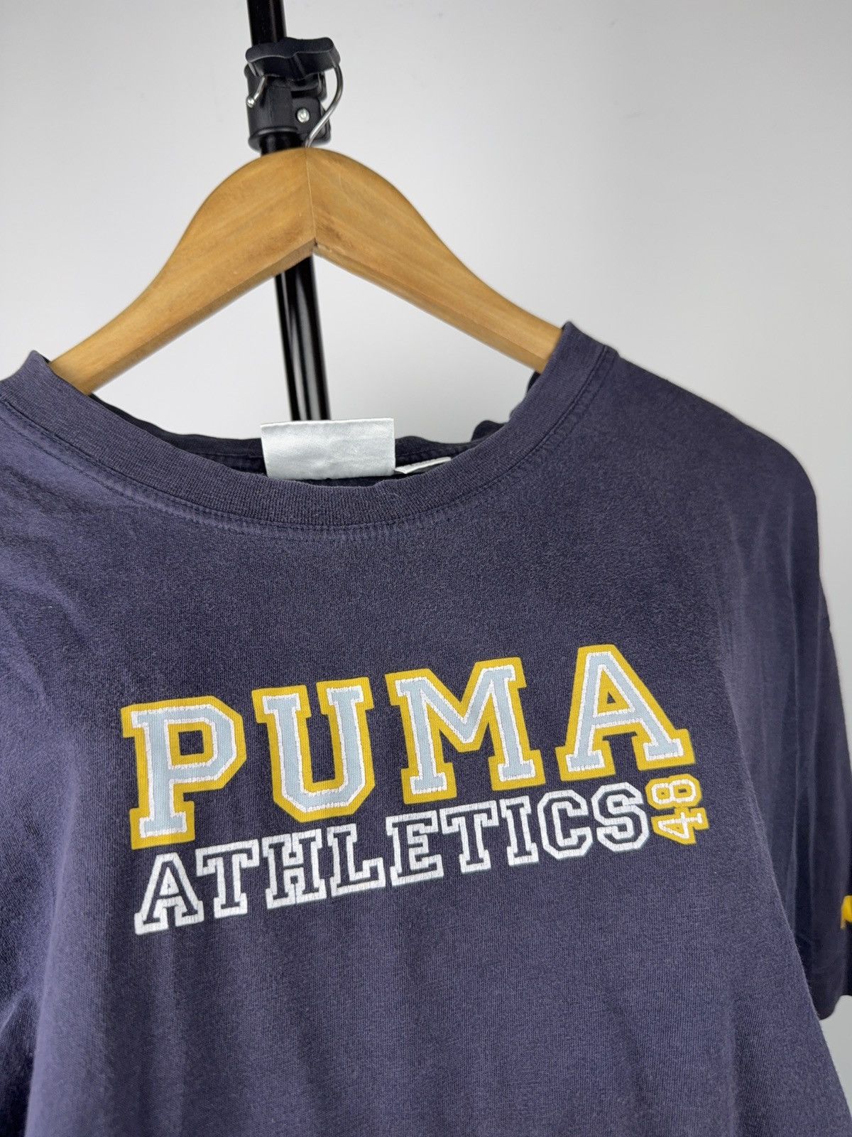 Puma Retro Vintage Puma Athletics T-Shirt Navy Logo Y2K Size L Size US L / EU 52-54 / 3 - 5 Thumbnail