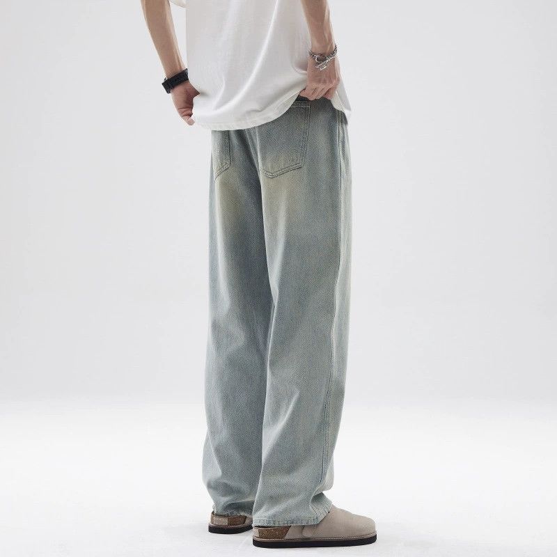 Japanese Brand American vintage washed distressed men's baggy jeans Size US 32 / EU 48 - 3 Thumbnail