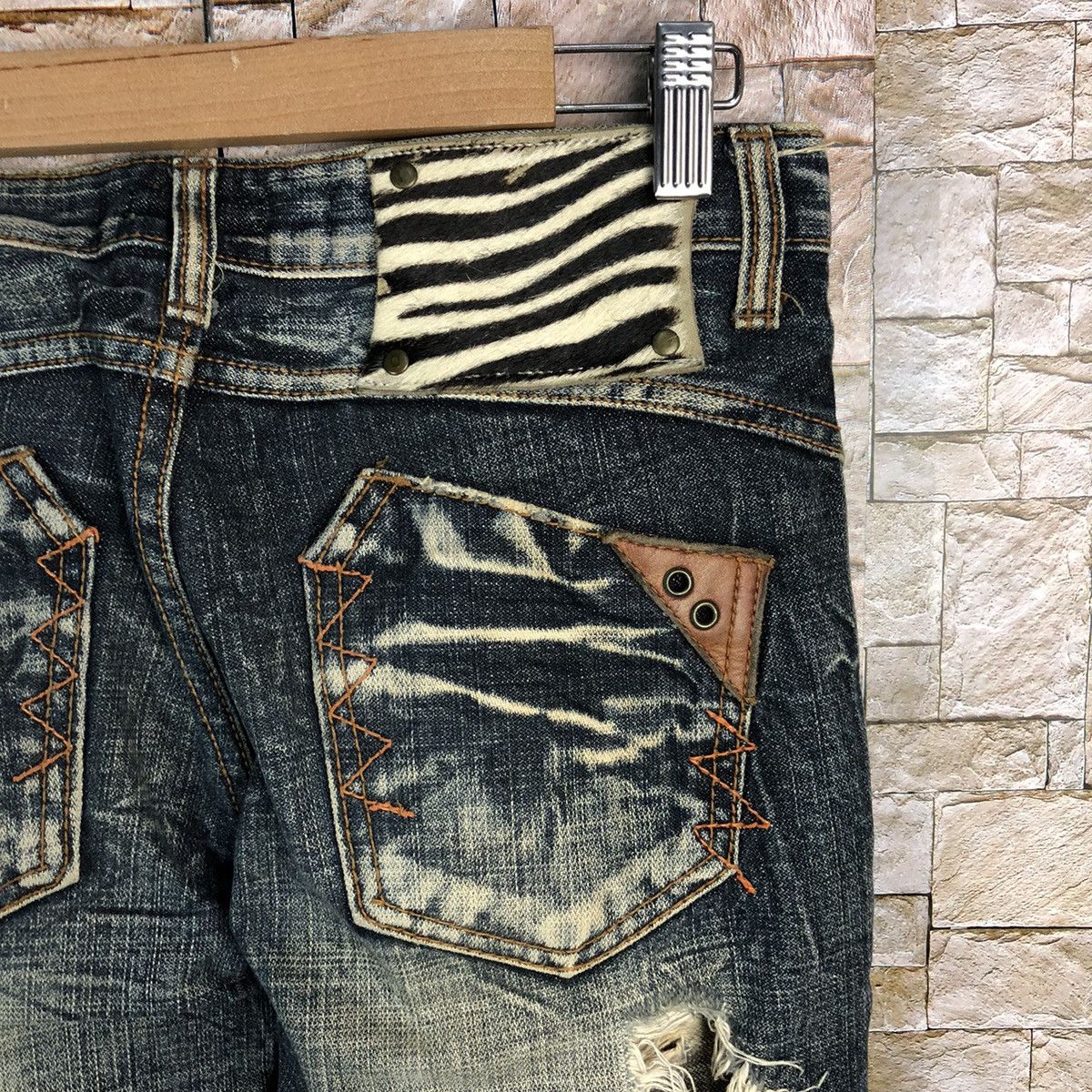 Japanese Brand Detail Blue Distressed Denim Pants #A132 Size 25" / US 0 / IT 36 - 18 Thumbnail