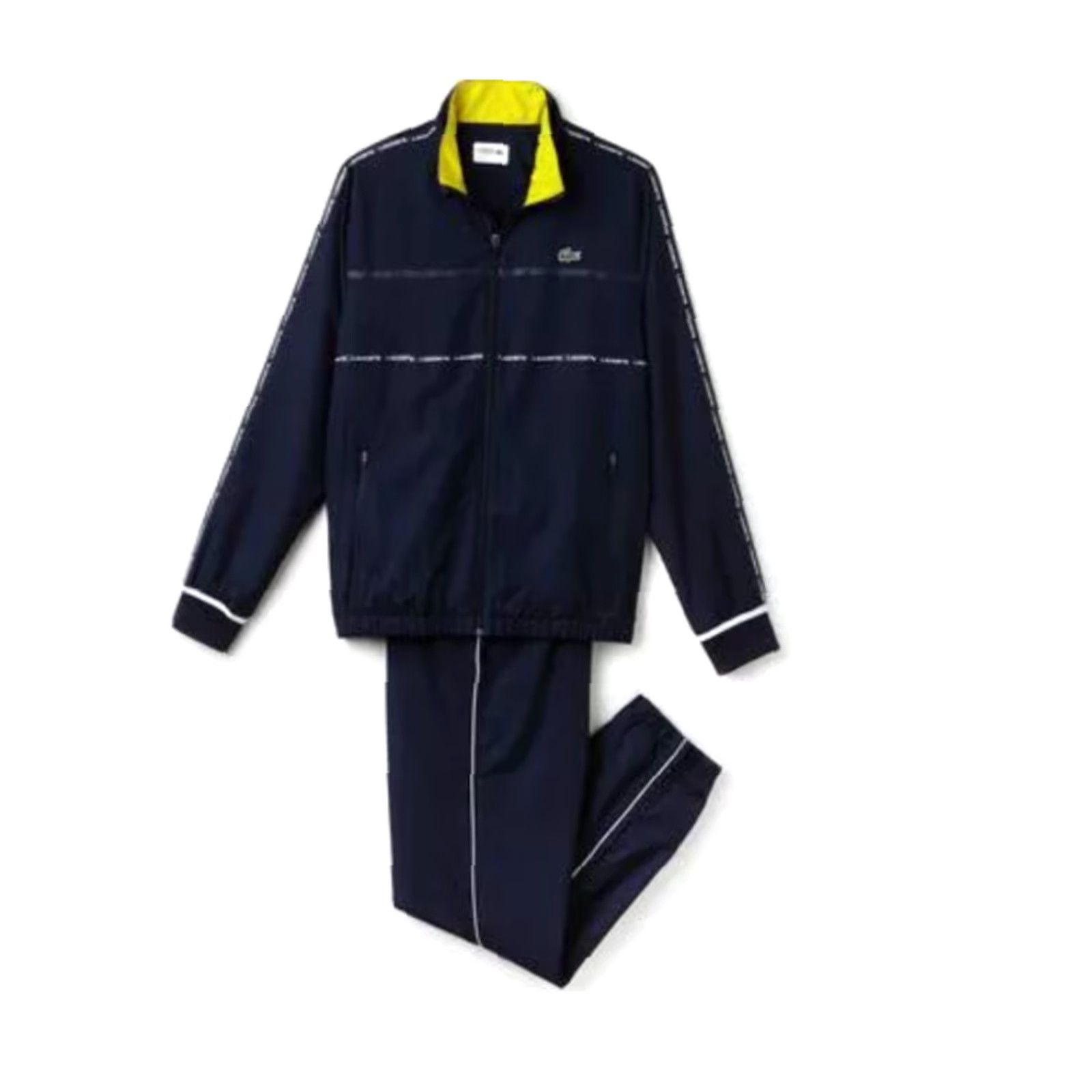 Lacoste Lacoste Tracksuit Mens Small Navy Blue 2 Piece Jacket Pants Zip Collared Logo Activewear Performance Size US 29 - 2 Thumbnail