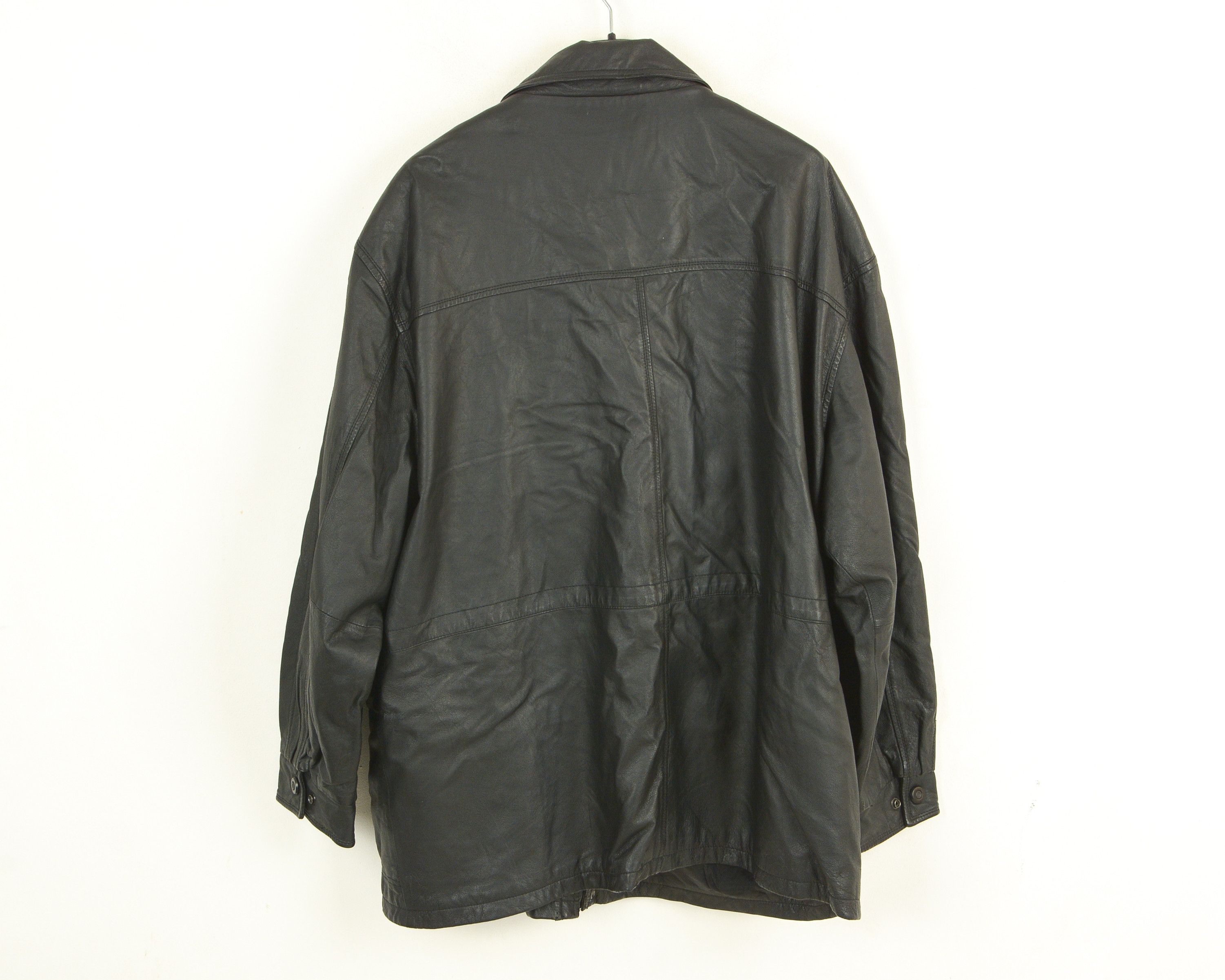 Vintage Canda Uk 48 Us Leather Over Coat Jacket Grunge 3XL Outdoors Size US XXL / EU 58 / 5 - 10 Thumbnail