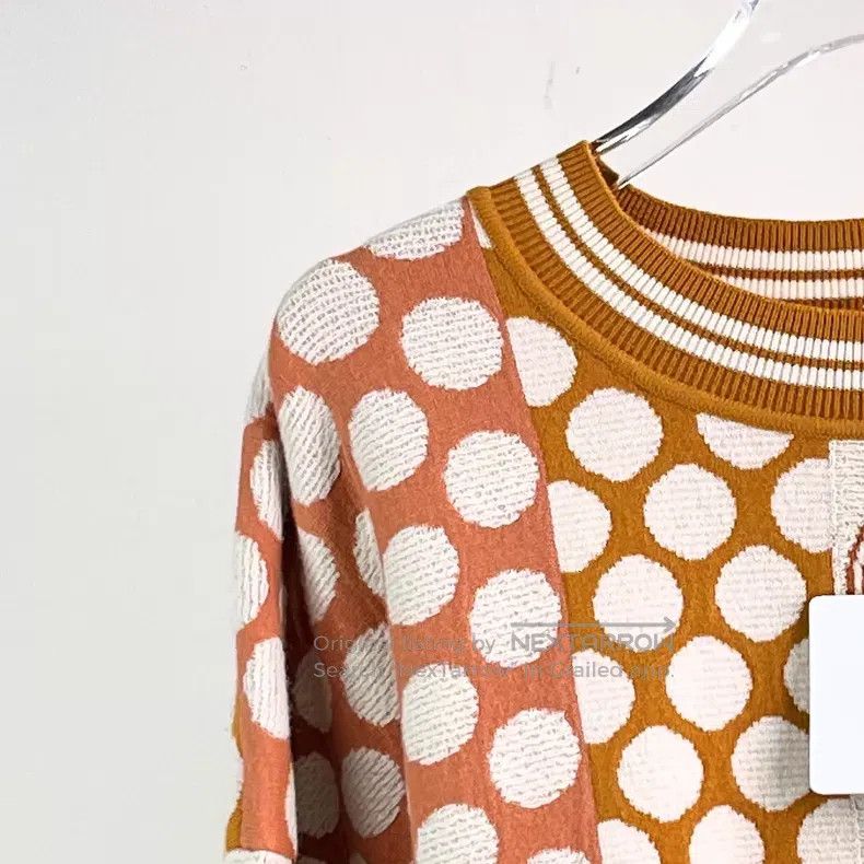 Hermes Hermes Color-Blocked Polka Dot Knit Dress Size XS / US 0-2 / IT 36-38 - 4 Thumbnail