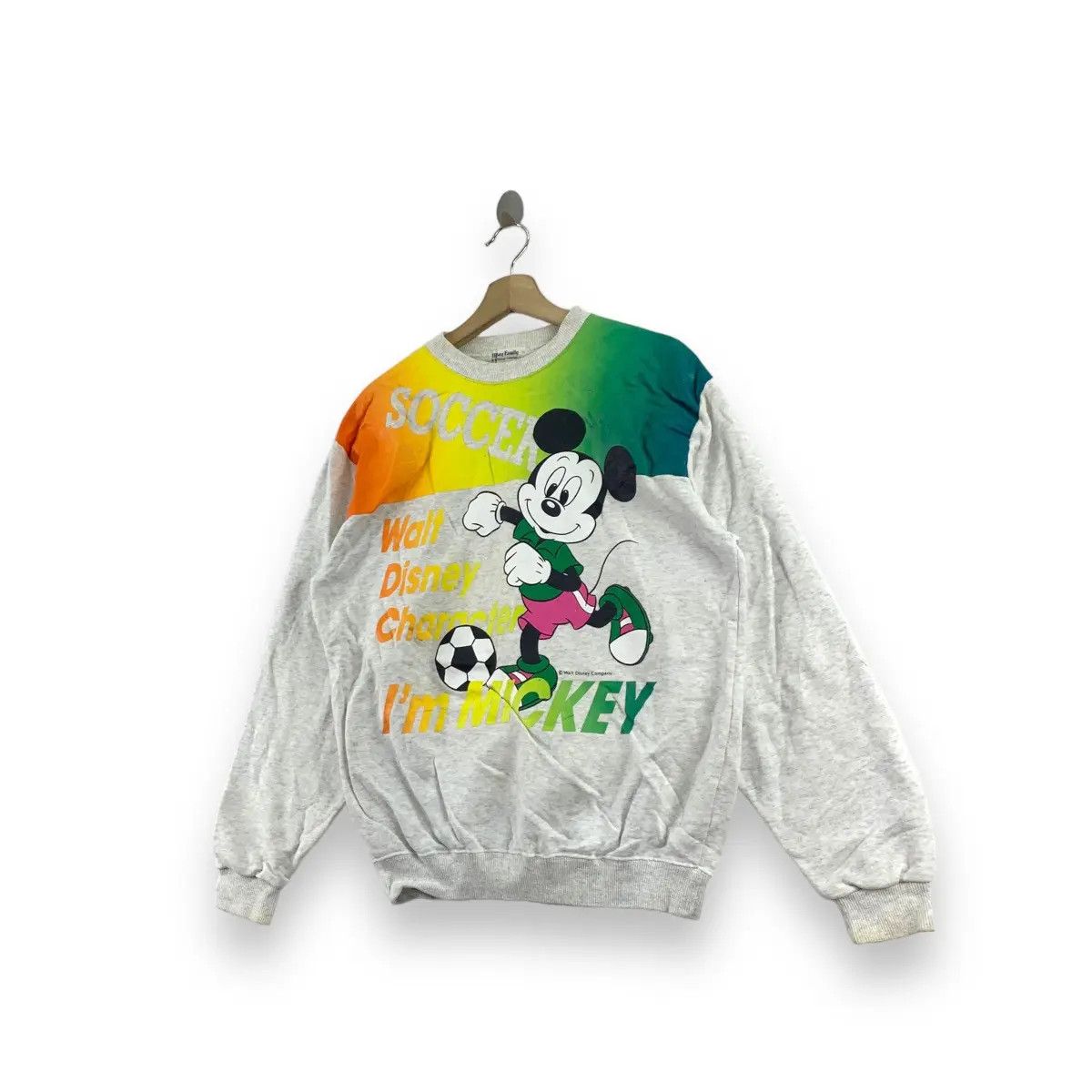 Disney Vintage 90’ WALT DISNEY MICKEY MOUSE Soccer Size L / US 10 / IT 46 - 2 Thumbnail
