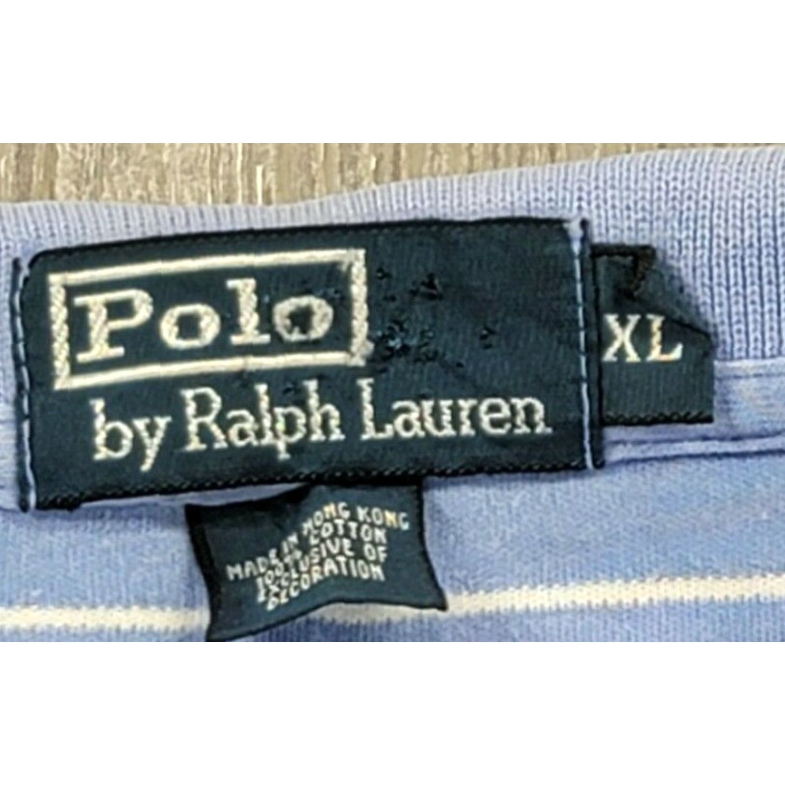 Polo Ralph Lauren VINTAGE Polo Ralph Lauren Polo Shirt XL Blue Striped Rugby Mens Size US XL / EU 56 / 4 - 4 Thumbnail