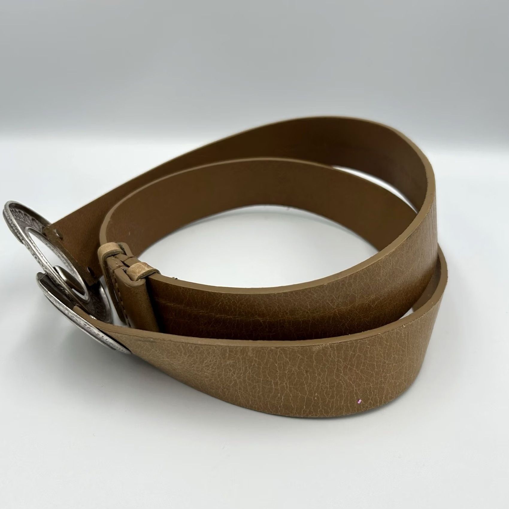 Coldwater Creek Coldwater Creek Belt Women Adjustable Leather Italian 26-46 inches Gold Size ONE SIZE - 2 Thumbnail