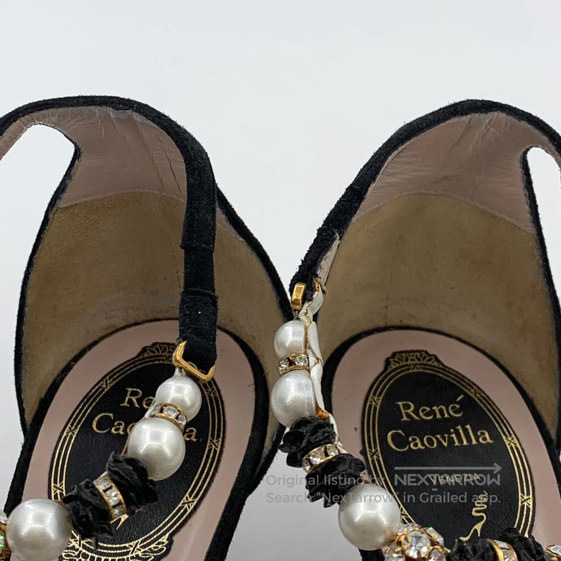 Rene Caovilla Rene Caovilla Black Pearl Beaded Stiletto High Heel Mule S Size US 7.5 / IT 37.5 - 9 Thumbnail