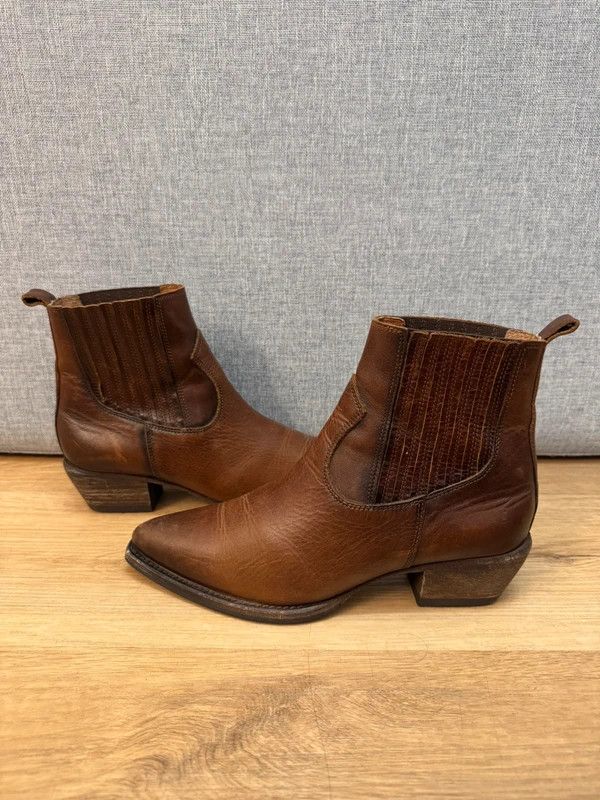 Billi Bi Billi Bi Copenhagen 3610 Leather Cowboy Western Boots 37 Size US 7 / IT 37 - 2 Thumbnail