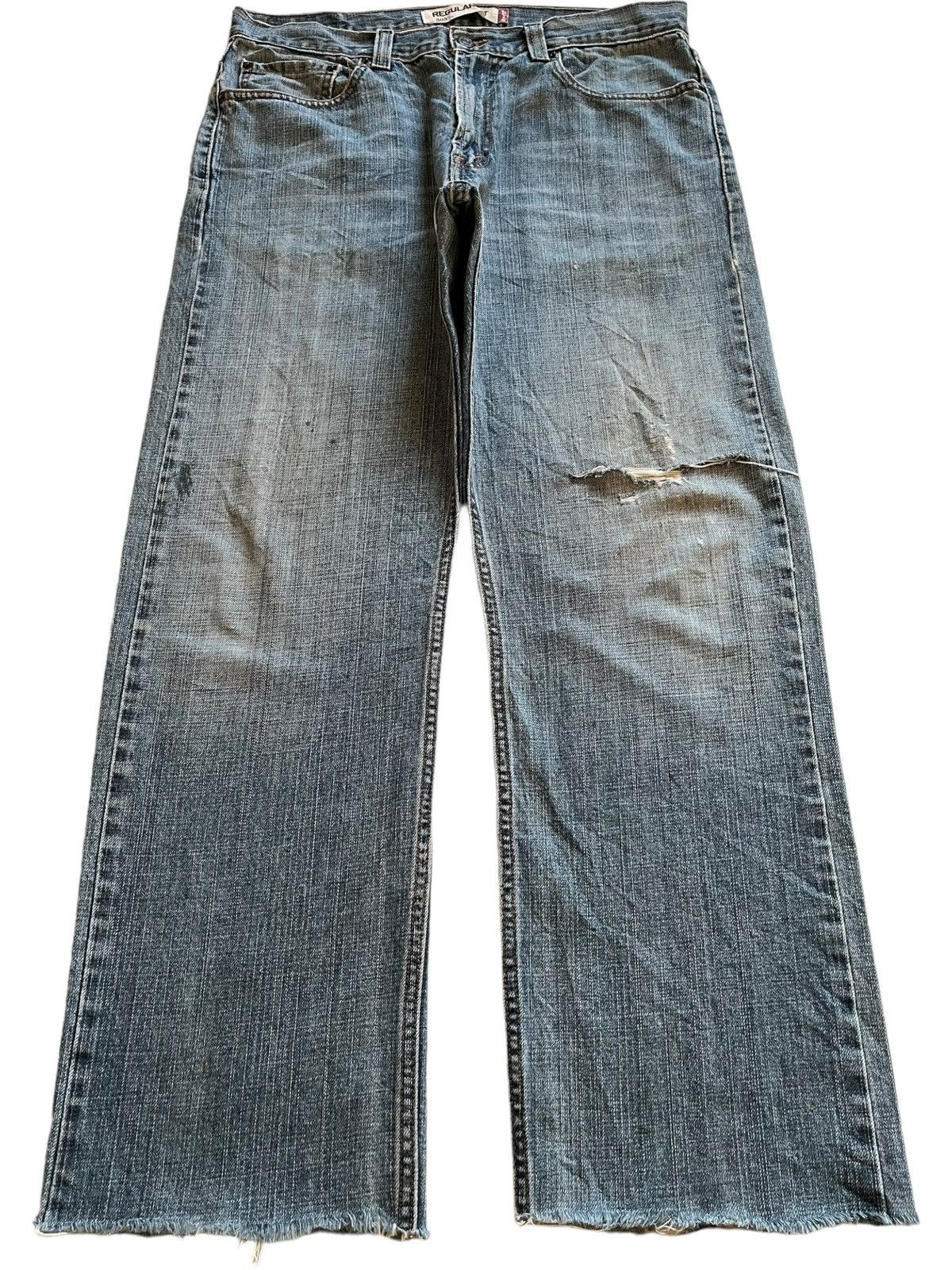Levi's × Levi's Vintage Clothing Vintage 90s Levis 505 Blue Wash Distressed Baggy Jeans Size US 34 / EU 50 - 1 Thumbnail