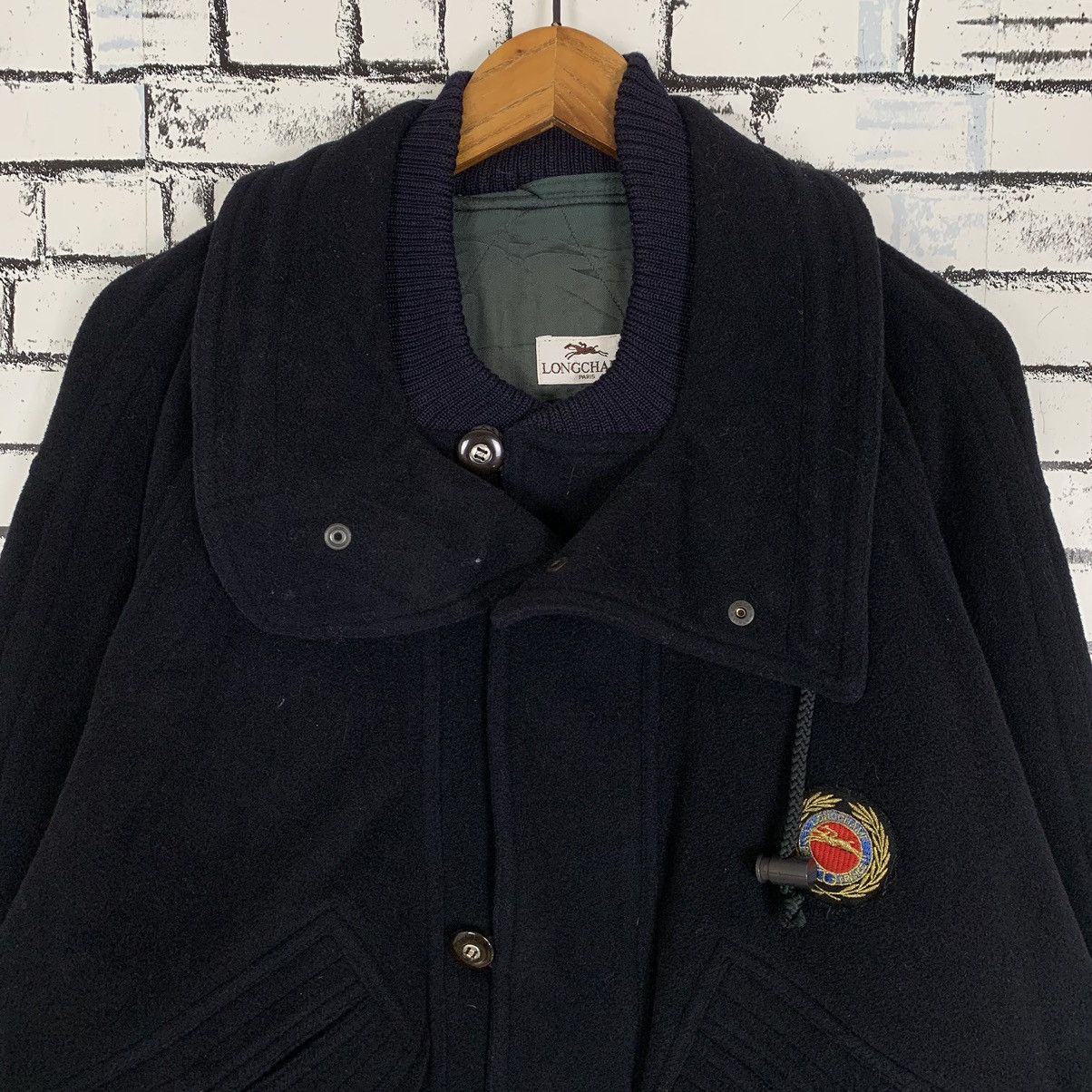 Longchamp Vintage Longchamp Paris Wool Bomber Jacket Size US M / EU 48-50 / 2 - 2 Thumbnail