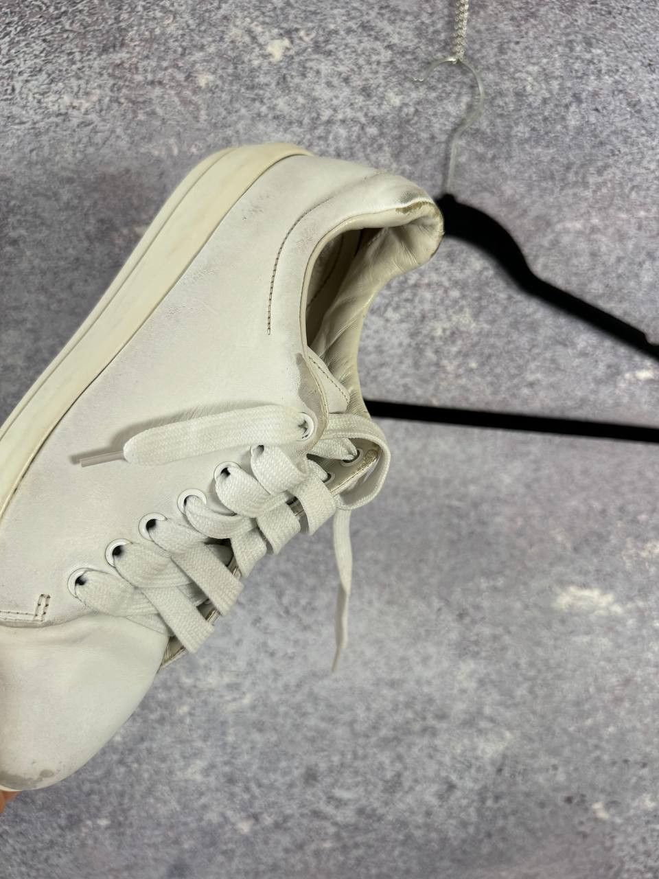 Prada × Vintage Prada Leather Lace-Up Sneakers White Women's 38 Size Size US 8 / IT 38 - 23 Thumbnail