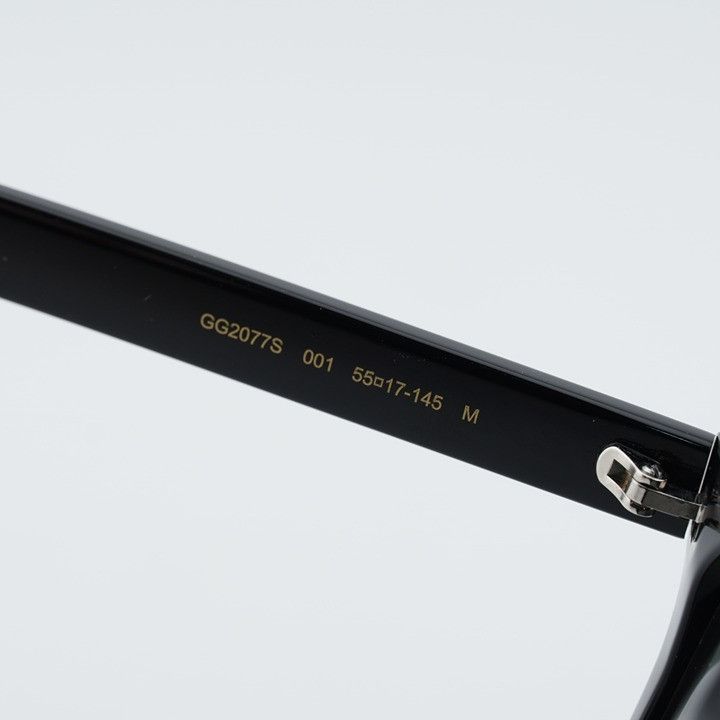 Gucci Gucci GG2077S 001 Sunglasses Black Square Frame, Grey Lenses Size ONE SIZE - 7 Thumbnail