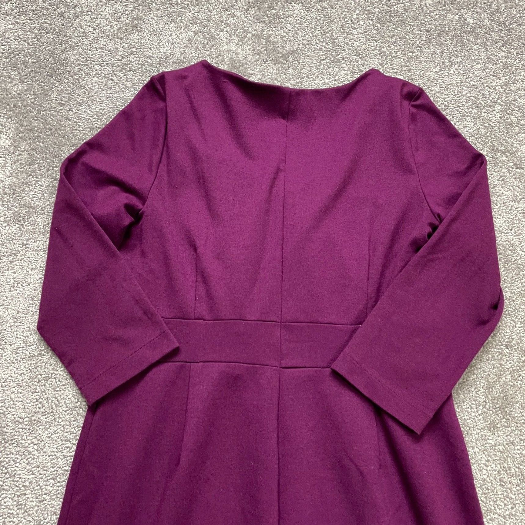 Lands' End Lands' End Sheath Midi Dress Womens M Purple 3/4 Sleeve Workwear Business Size M / US 6-8 / IT 42-44 - 4 Thumbnail