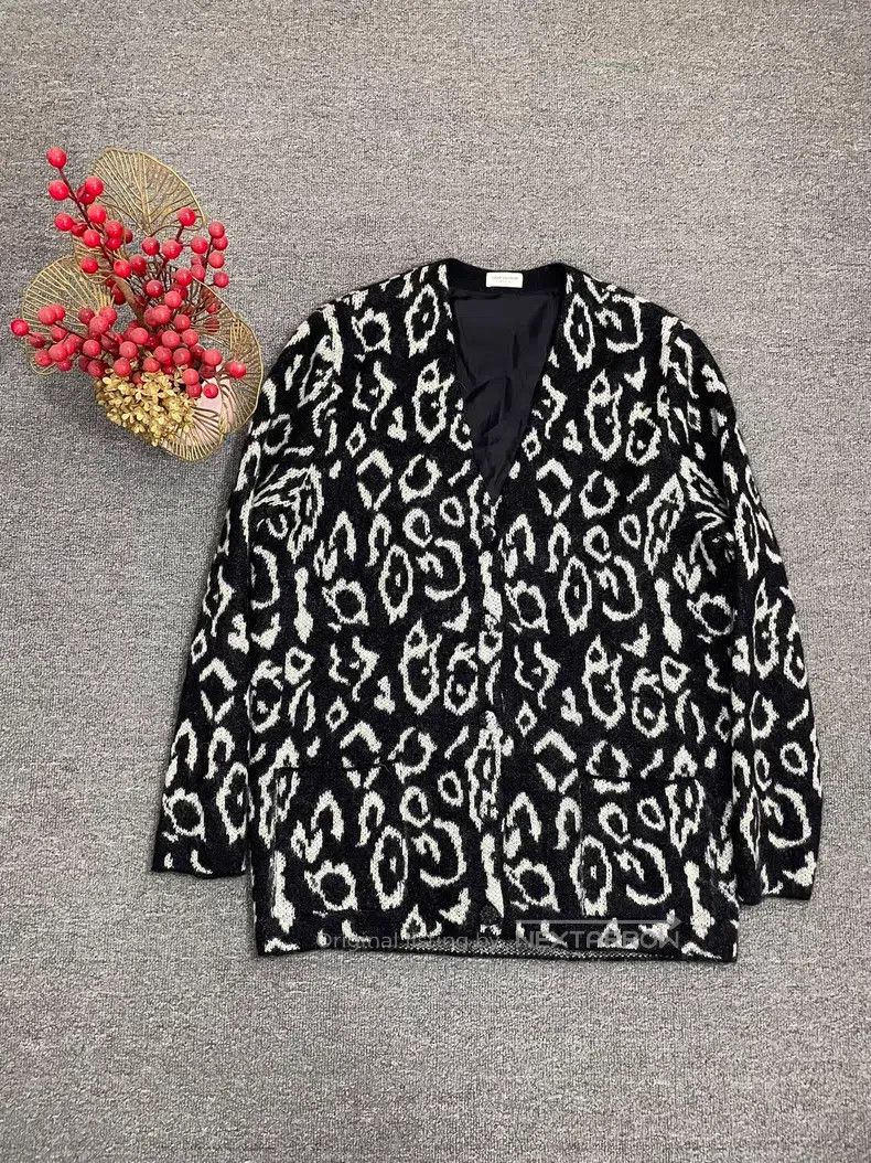 Saint Laurent Paris Saint Laurent Paris Mohair Leopard Print Cardigan Size US XS / EU 42 / 0 - 1 Thumbnail