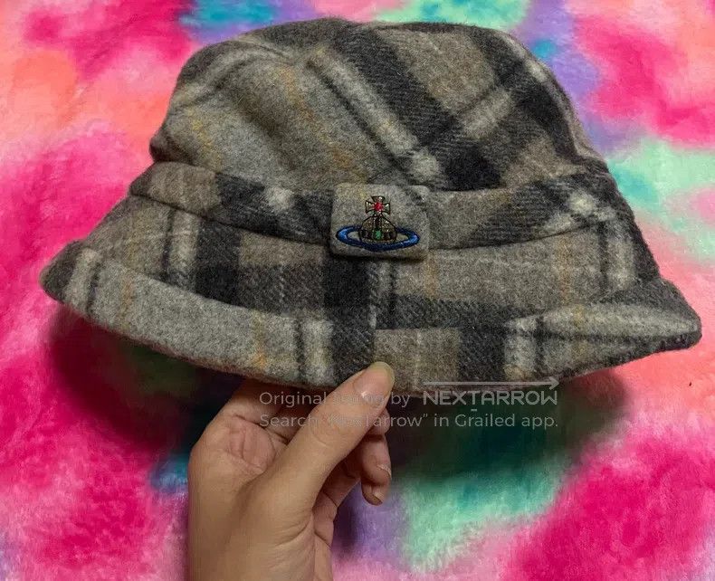Vivienne Westwood Vivienne Westwood 90s color embroidered Saturn plaid wool Size ONE SIZE - 4 Thumbnail