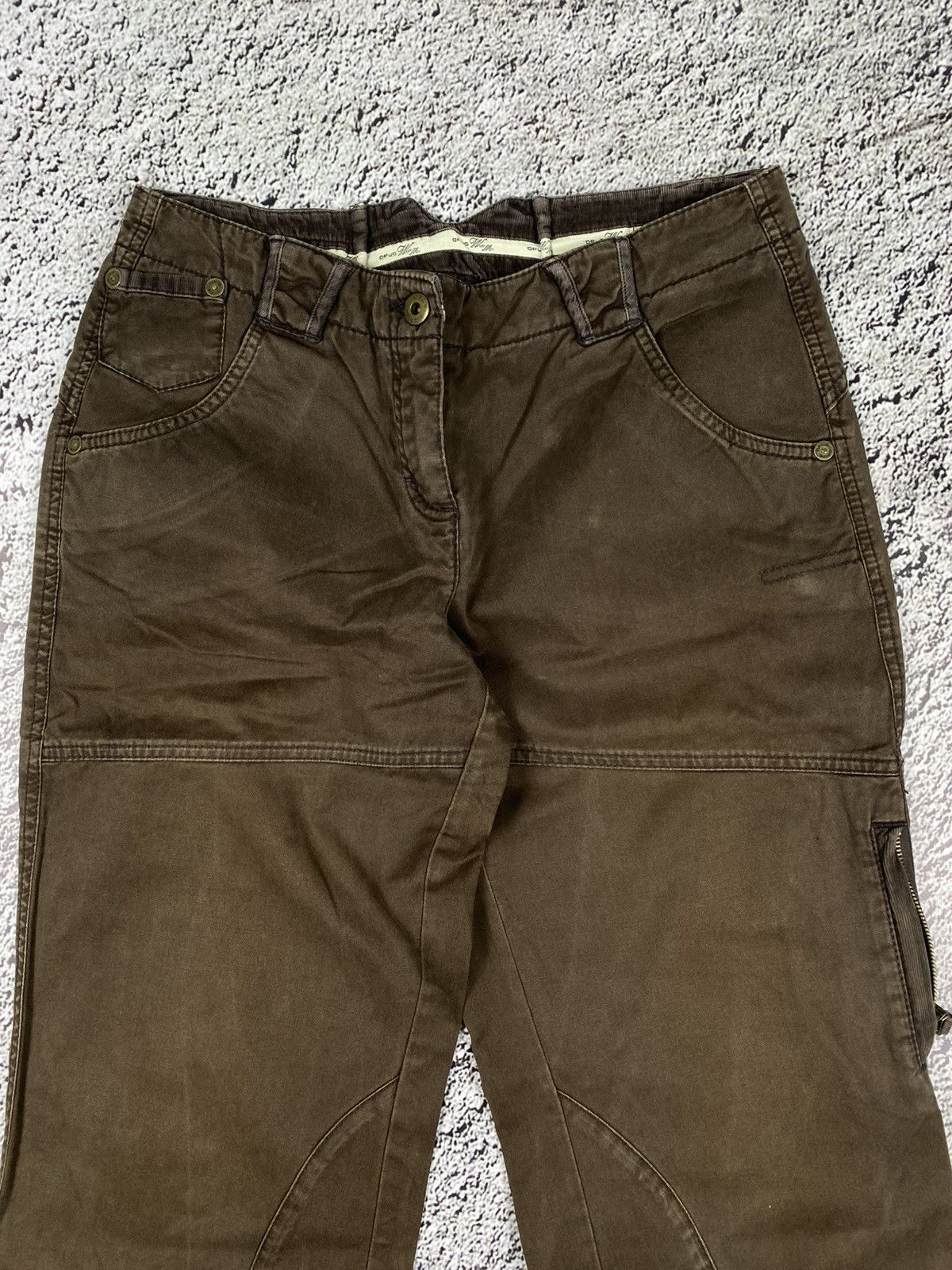 Japanese Brand Vintage Y2K cargo faded wide low rise pants 00s streetwear Size 30" / US 8 / IT 44 - 2 Thumbnail