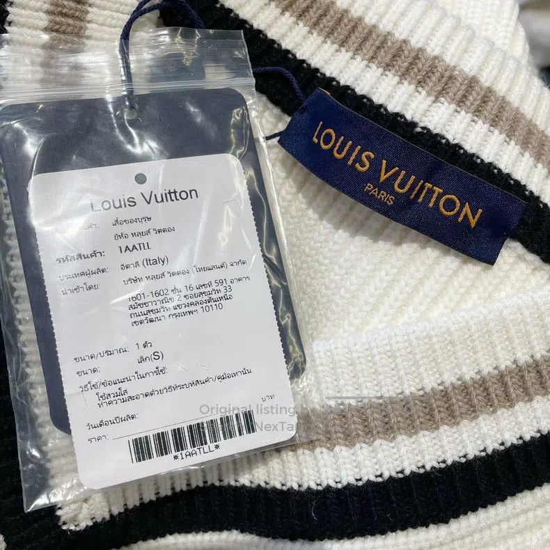 Louis Vuitton Louis Vuitton Beige V-neck knit sweater Size US S / EU 44-46 / 1 - 5 Thumbnail