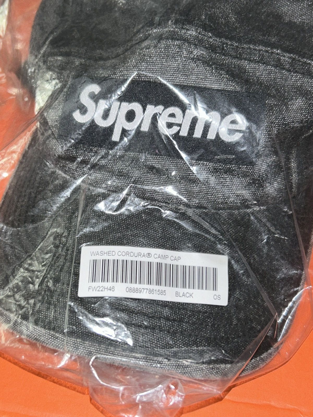 Supreme Supreme Washed Cordura Camp Cap (FW22) Black Brand New Size ONE SIZE - 2 Thumbnail