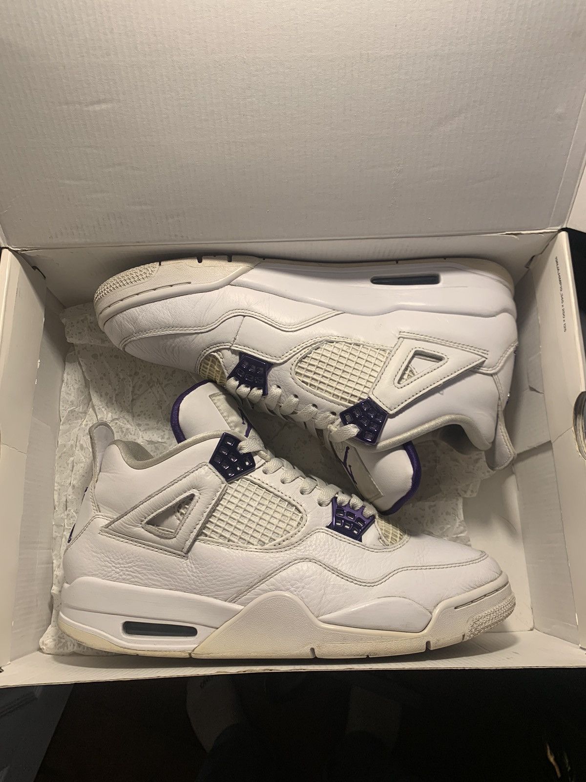 jordan 4 white and purple