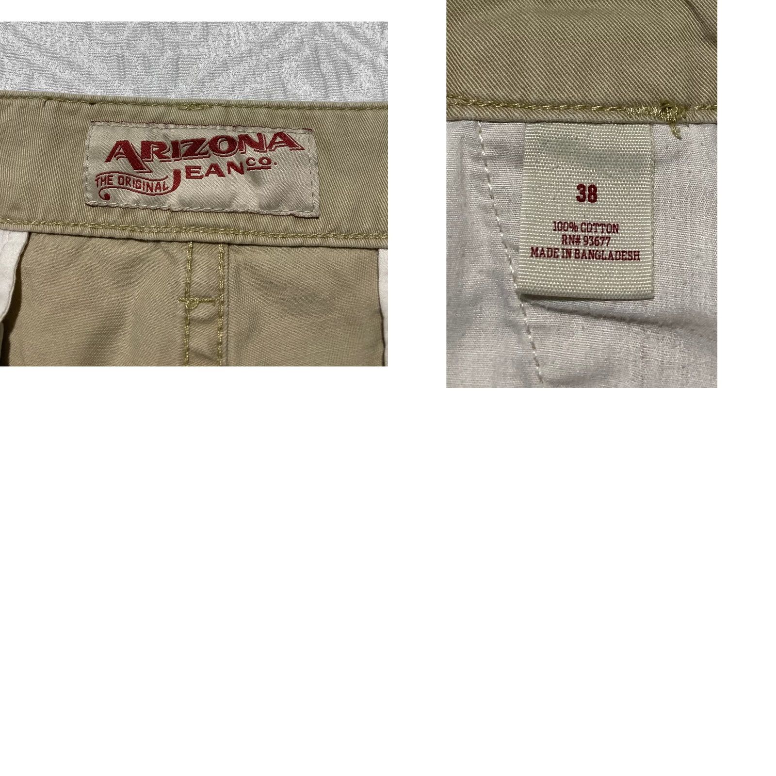 Vintage Arizona Jean Co Mens Khaki Cargo Shorts Size 38 Tan Cotton Twill Utility Casual Size US 38 / EU 54 - 8 Thumbnail