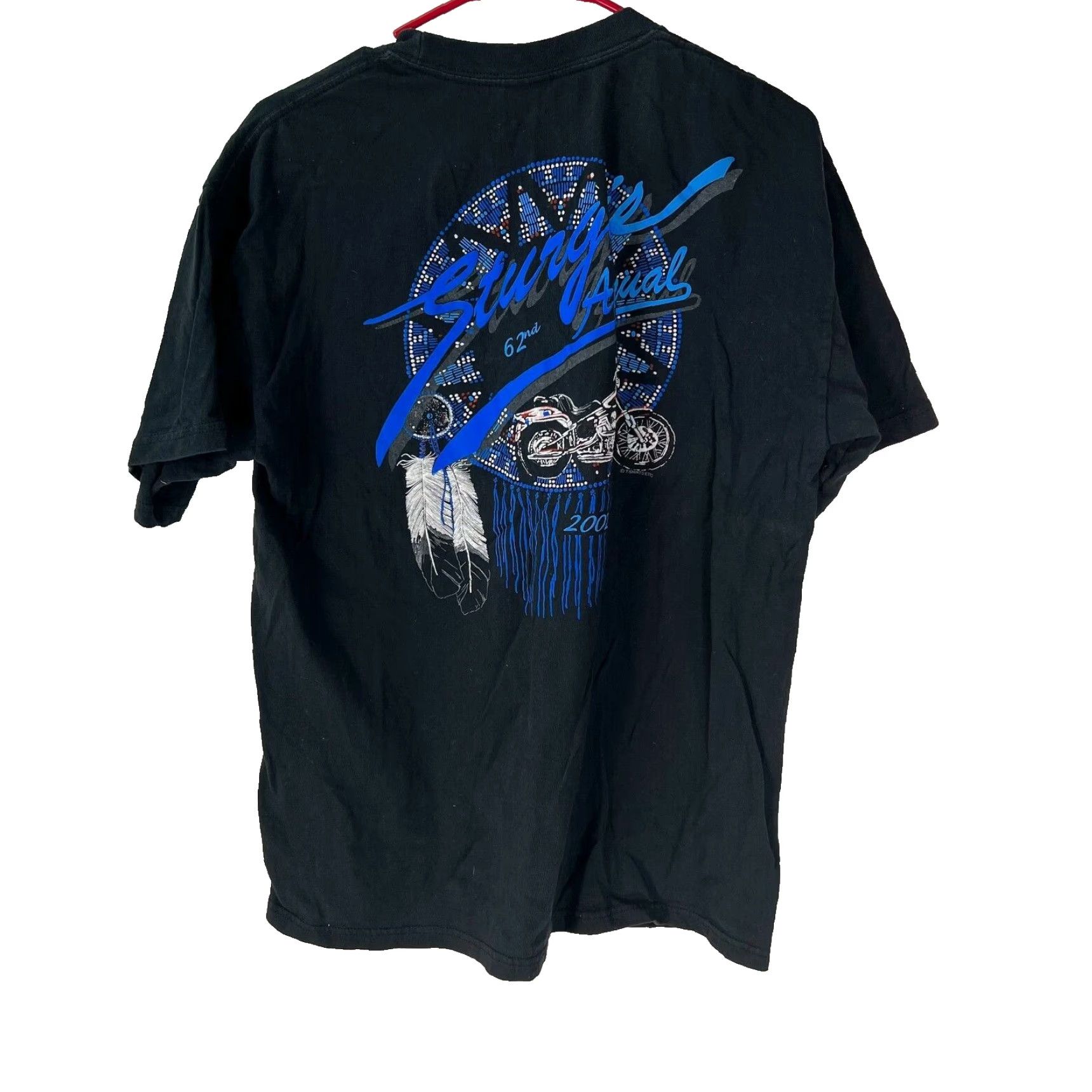Gildan VINTAGE 2002 Sturgis Motorcycle Rally 62nd Annual Black T Shirt Gildan Mens L Short Sleeve Graphic Print Size US L / EU 52-54 / 3 - 2 Thumbnail