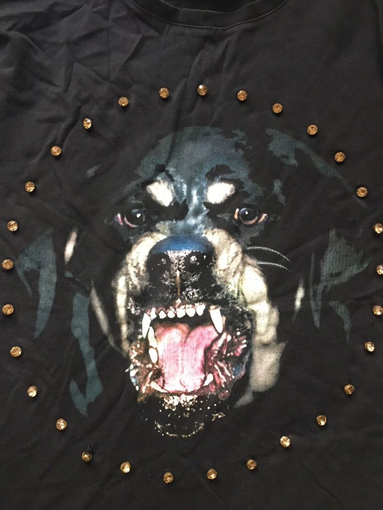 Givenchy Givenchy Dog Head Crystal Short Tee Size US L / EU 52-54 / 3 - 1 Thumbnail