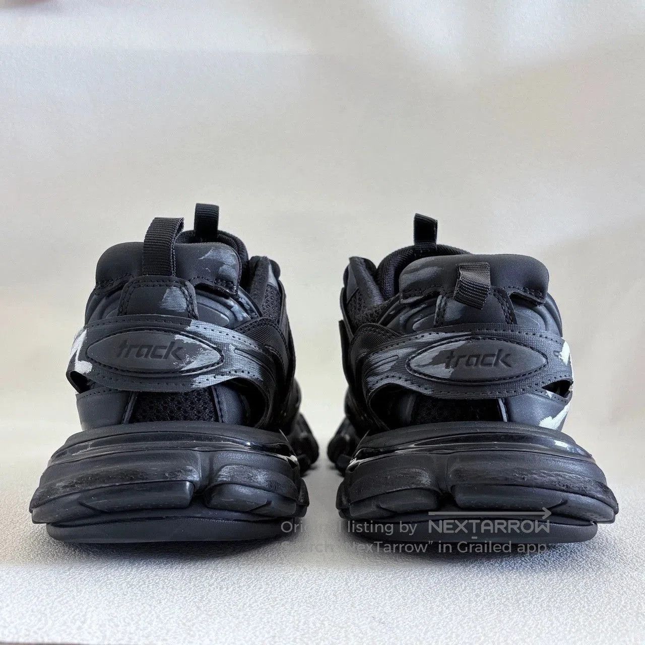 Balenciaga balenciaga track signature black and white sneakers. Size US 9 / EU 42 - 4 Thumbnail