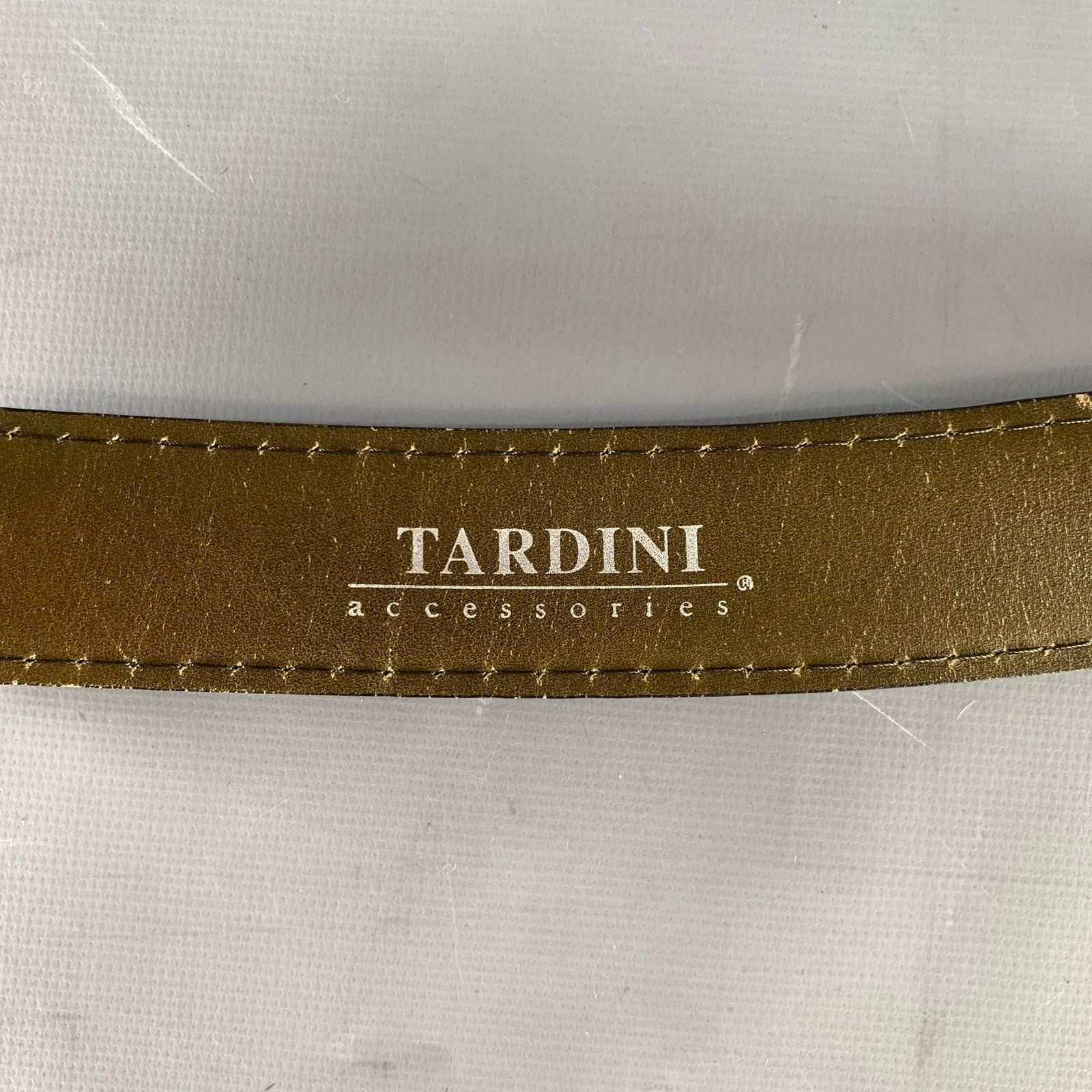 Other TARDINI Size 38 Black Crackled Leather Belt Size 38 - 5 Thumbnail