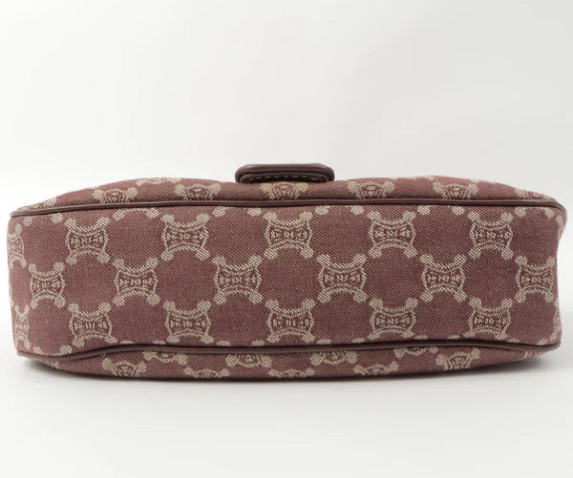 Celine Celine Macadam Pattern Logo Buckle Top Handle Bag Bordeaux Size ONE SIZE - 6 Thumbnail