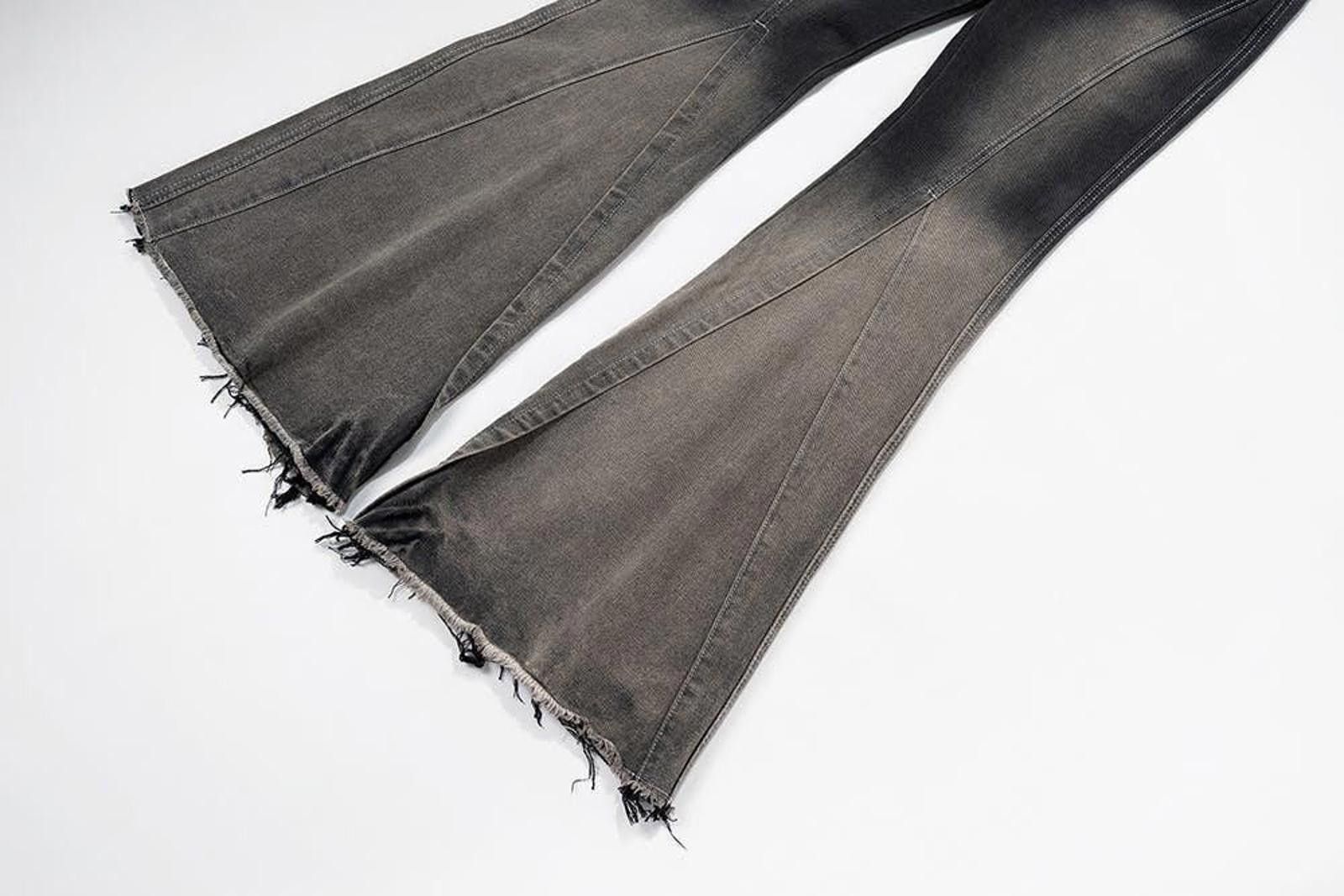 Japanese Brand Chunky Gradient Flared Jeans, Stack Jeans Size US 30 / EU 46 - 6 Thumbnail