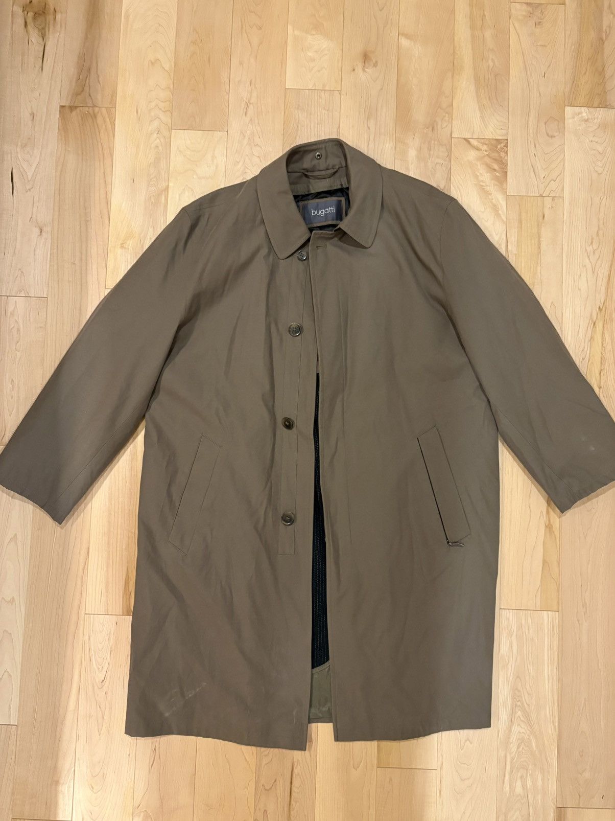 Bugatti Bugatti Olive Cotton Blend Car Coat – Quilted Lining, Sz 40R Size US XXS / EU 40 - 2 Thumbnail