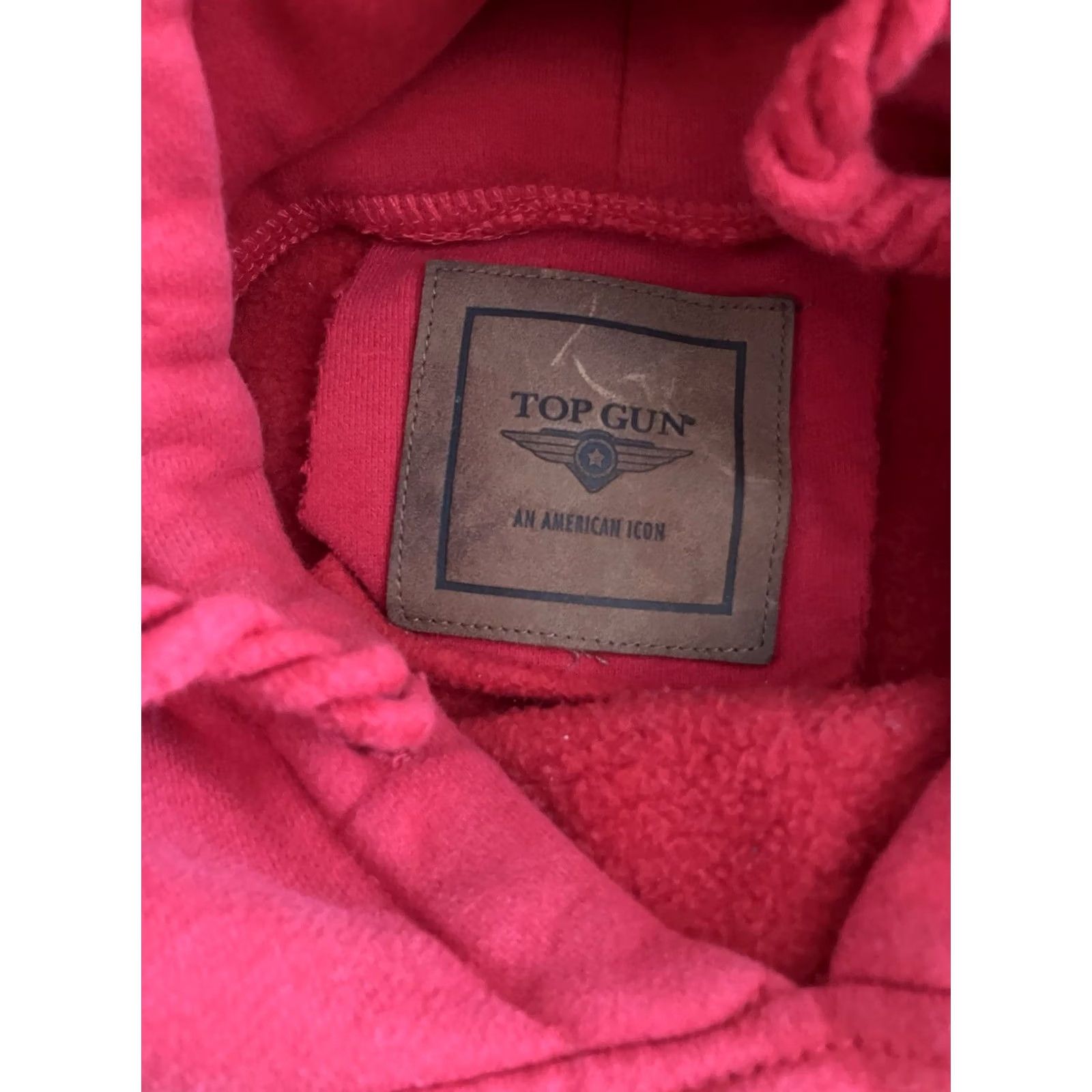 Vintage Top Gun Tomcat Patch Pullover Hoodie Red 3XL Men Hoodie Mens Regular Fit Hooded Patch Maverick F14 Cat Side Patches Movie Theme Vintage: No Size US XXL / EU 58 / 5 - 5 Thumbnail