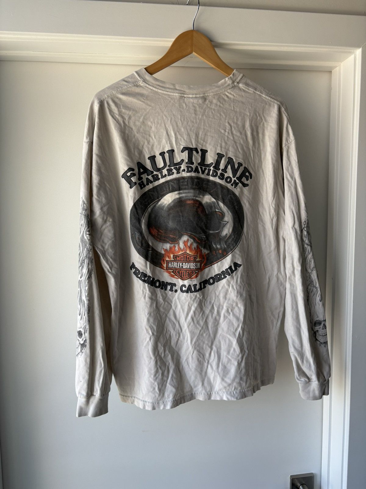 Harley Davidson Vintage Harley Skull Longsleeve Size US XL / EU 56 / 4 - 4 Thumbnail