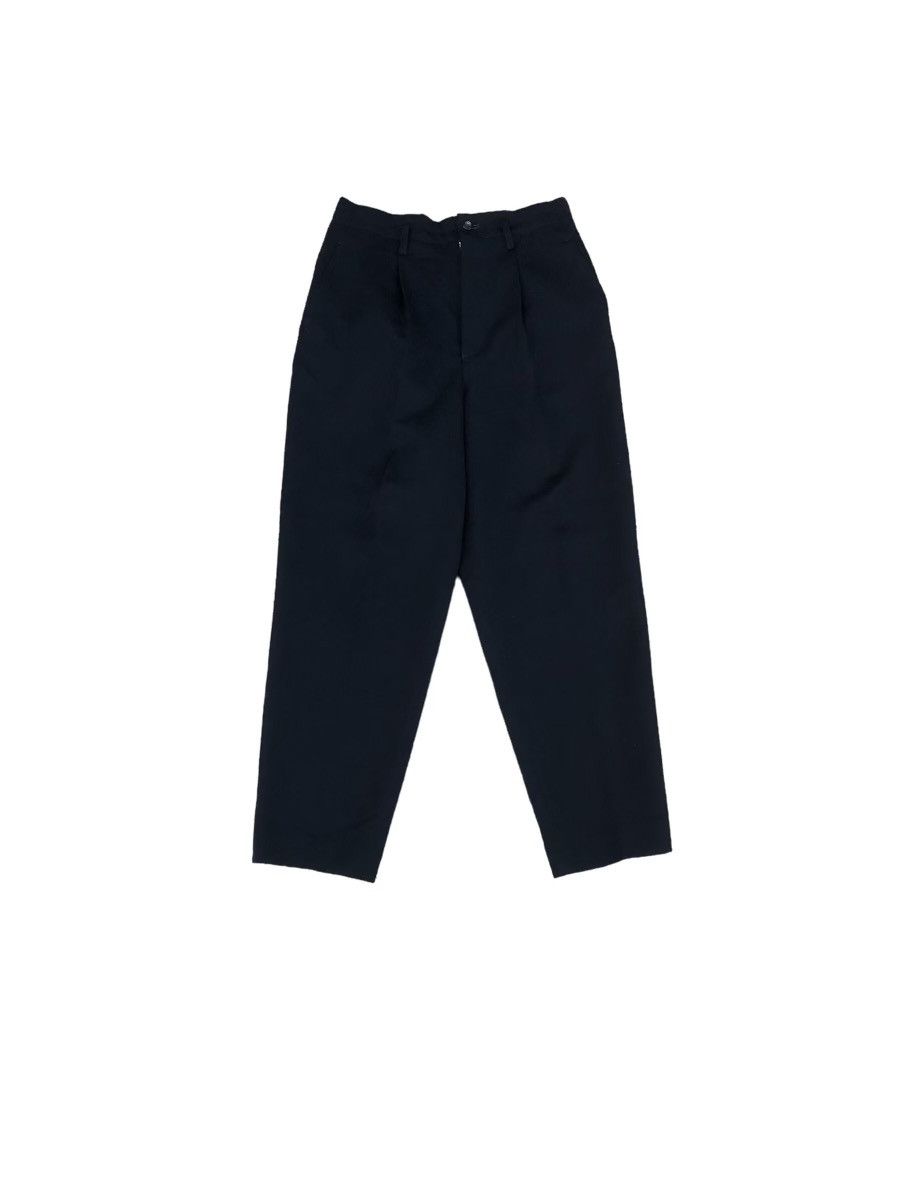 Comme des Garcons × Comme des Garcons Homme × Comme des Garcons Homme Plus AD1991 Tricot Comme des Garcons Wool Navy Pleated Trousers Size US 29 - 1 Thumbnail