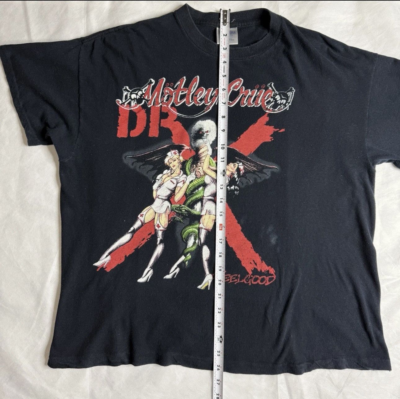 Vintage 1990 Mötley Crüe Dr. Feelgood Tour Tee Brockum Size US L / EU 52-54 / 3 - 5 Thumbnail