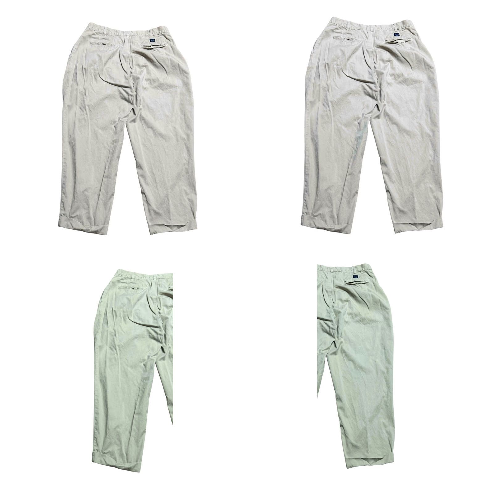 Ralph Lauren Chaps Ralph Lauren Trousers Mens 40x32 Brown Khaki Pleated Pants Vintage Gray 90s City Preppy Straight Size US 40 / EU 56 - 8 Thumbnail