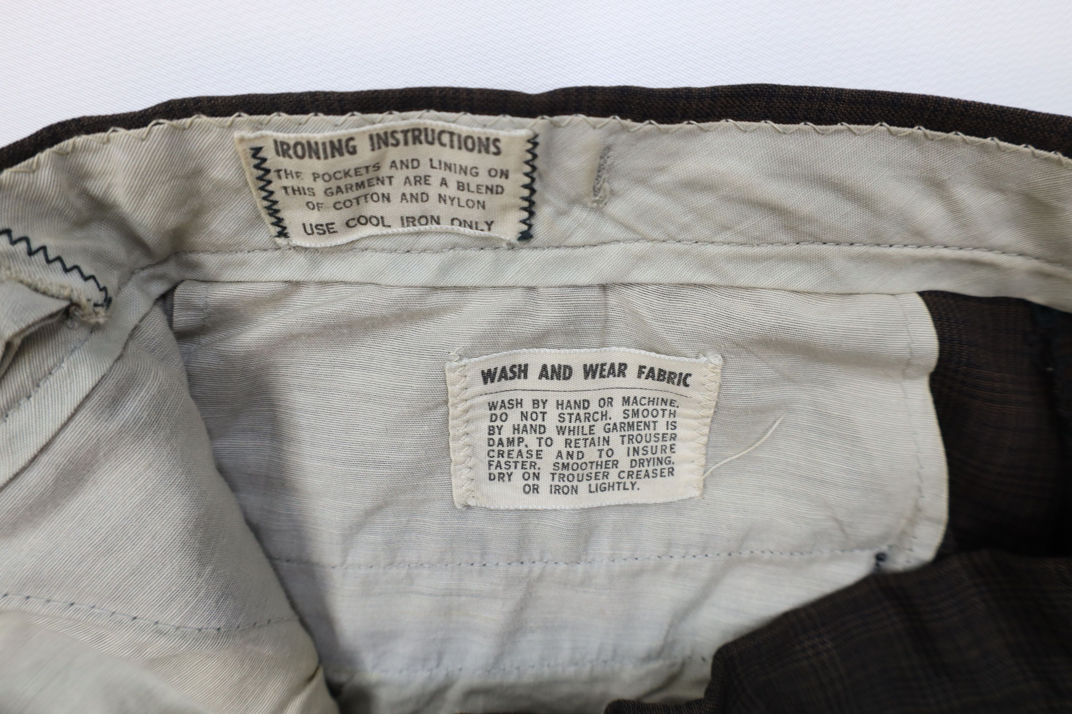 Vintage Vintage 50s Streetwear Rayon Gabardine Chino Pants Plaid Size US 32 / EU 48 - 7 Thumbnail