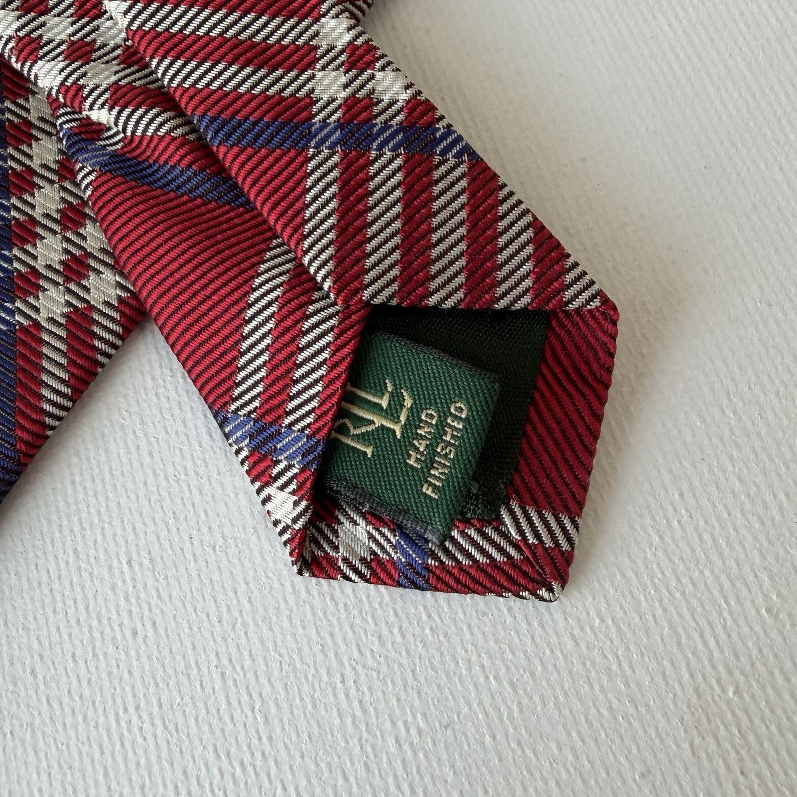 Lauren Ralph Lauren Lauren Ralph Lauren Red Holiday Tartan Silk Tie 90s Vintage Size ONE SIZE - 6 Thumbnail