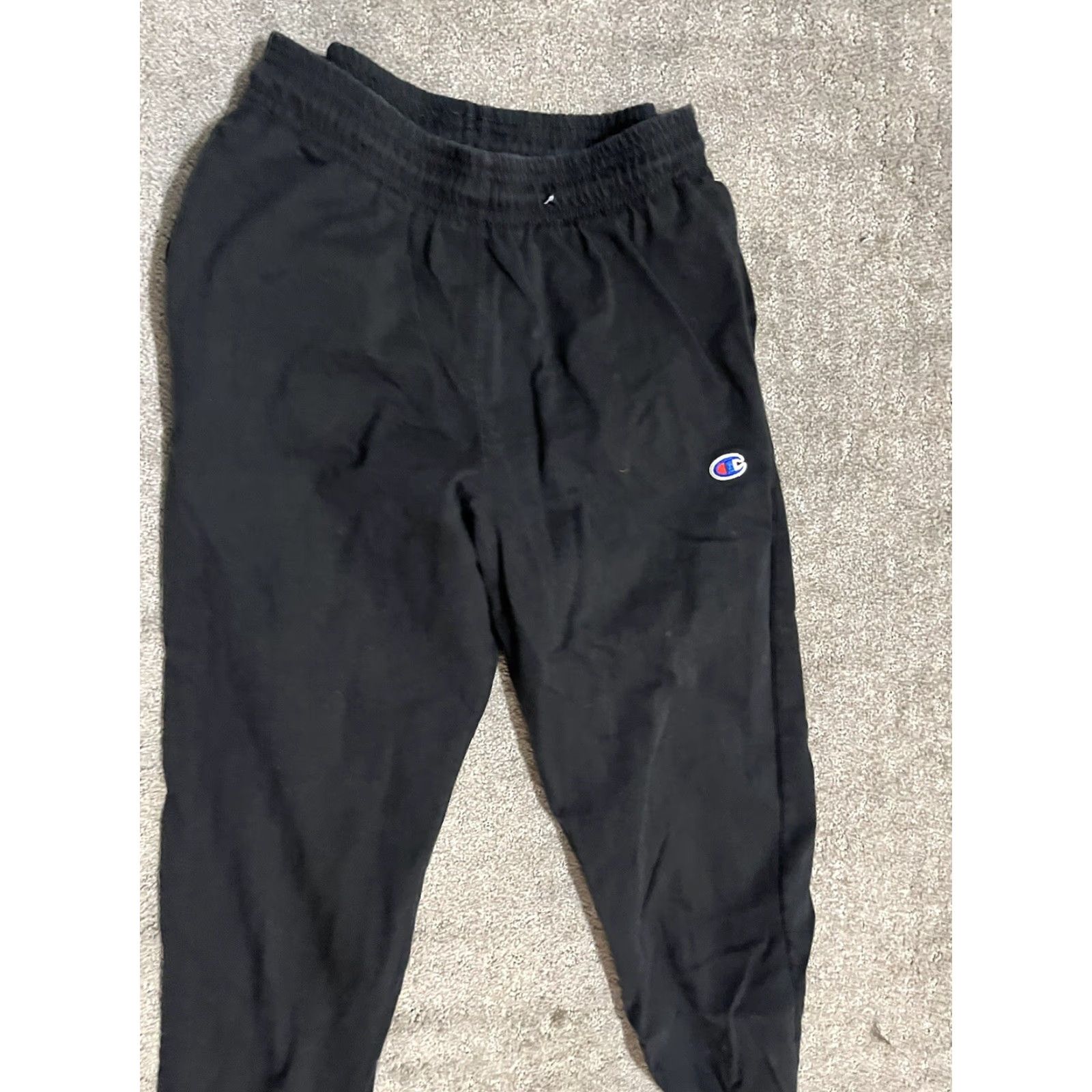 Champion Champion Sweatpants Casual Logo Black Cotton Men’s Small Straight Pocket Size US 29 - 2 Thumbnail