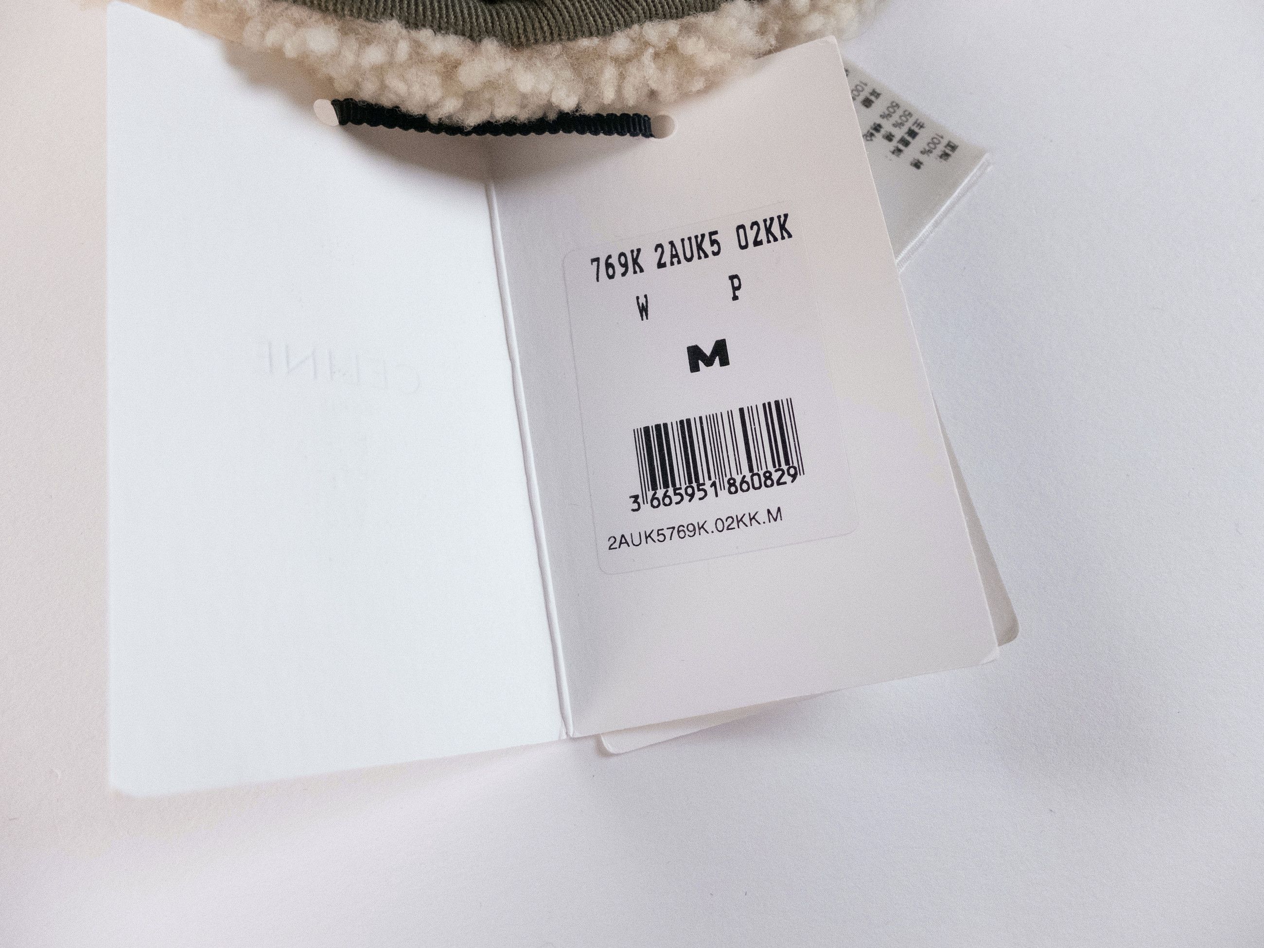 Celine CELINE Triomphe Chapka Shearling & green cotton ear flap hat Size ONE SIZE - 9 Thumbnail